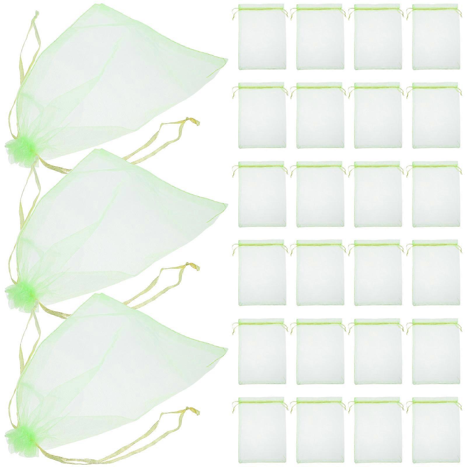 Garden Netting Mesh Reusable Drawstring Fruit Protection Bags Storing Vegetables Organza 15x20 Cm 30Pcs