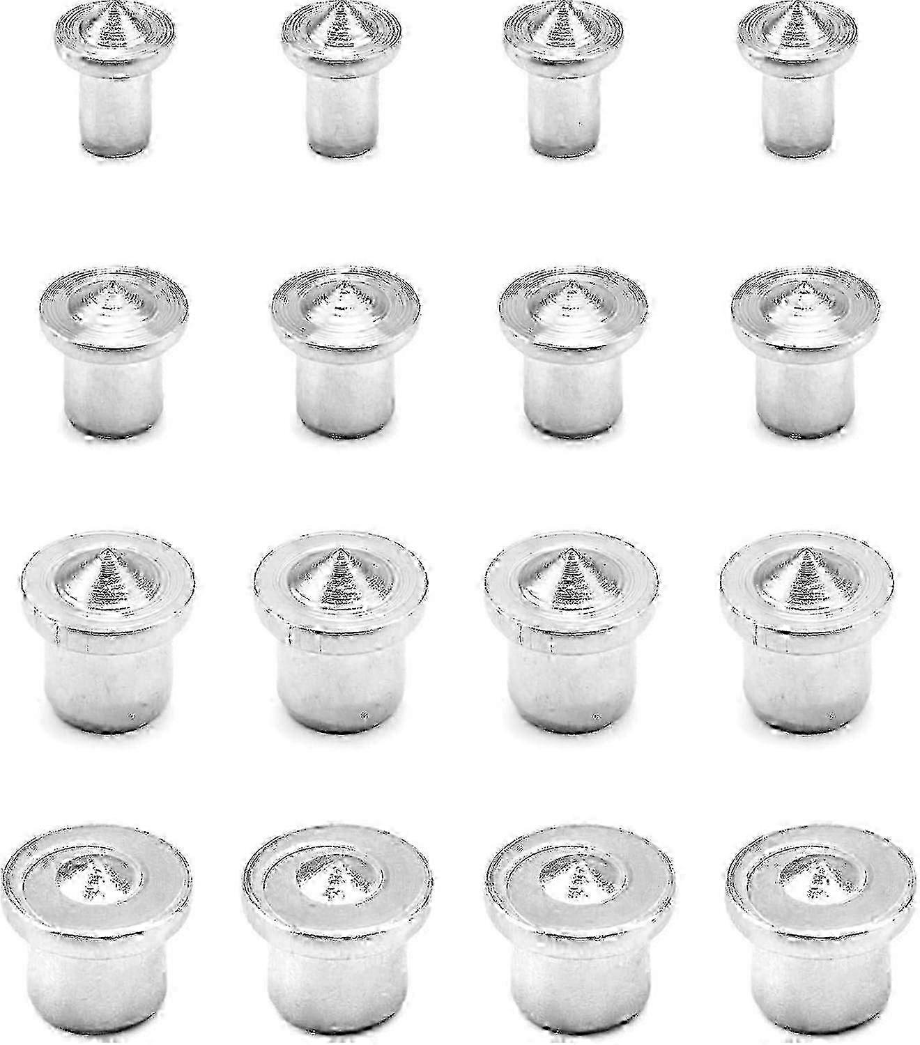 16pcs Wood Dowel Centering Tools - Stainless Steel Drill Guide Set for 6/8/10/12mm Dowels - Precision Alignment Tool