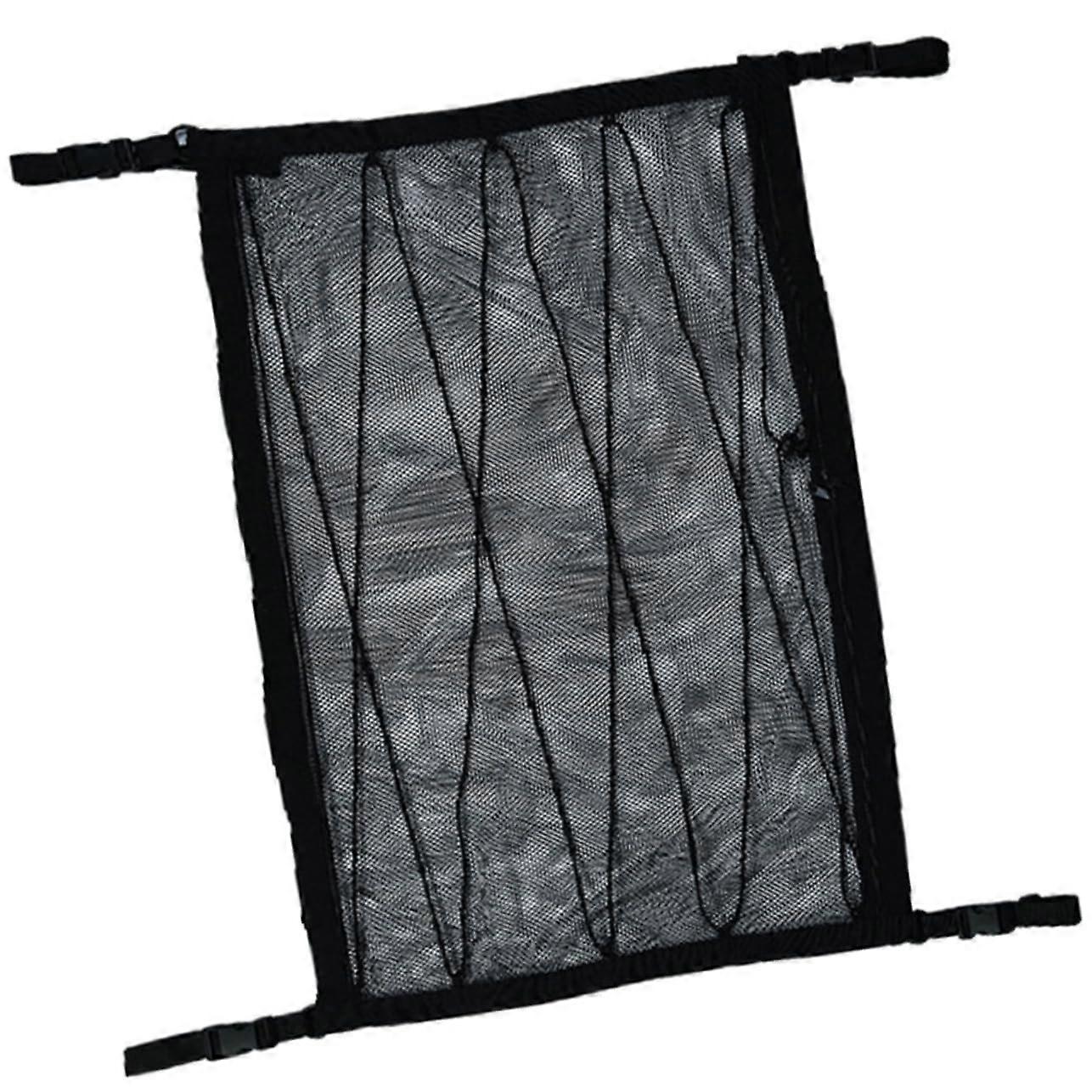 Auto Roof and Trunk Ceiling Storage Net Organizer for Easy Packing, Versatile Use, and Tool Installation for Road Trips