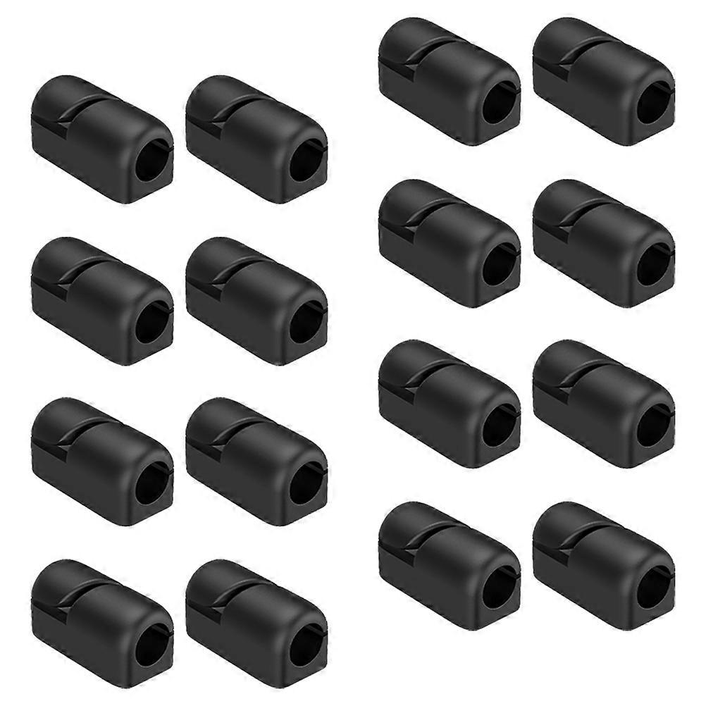 20 pcs Silicone Cable Clamps with Self Adhesive Cable Management Clips for Desk Wire Organization at