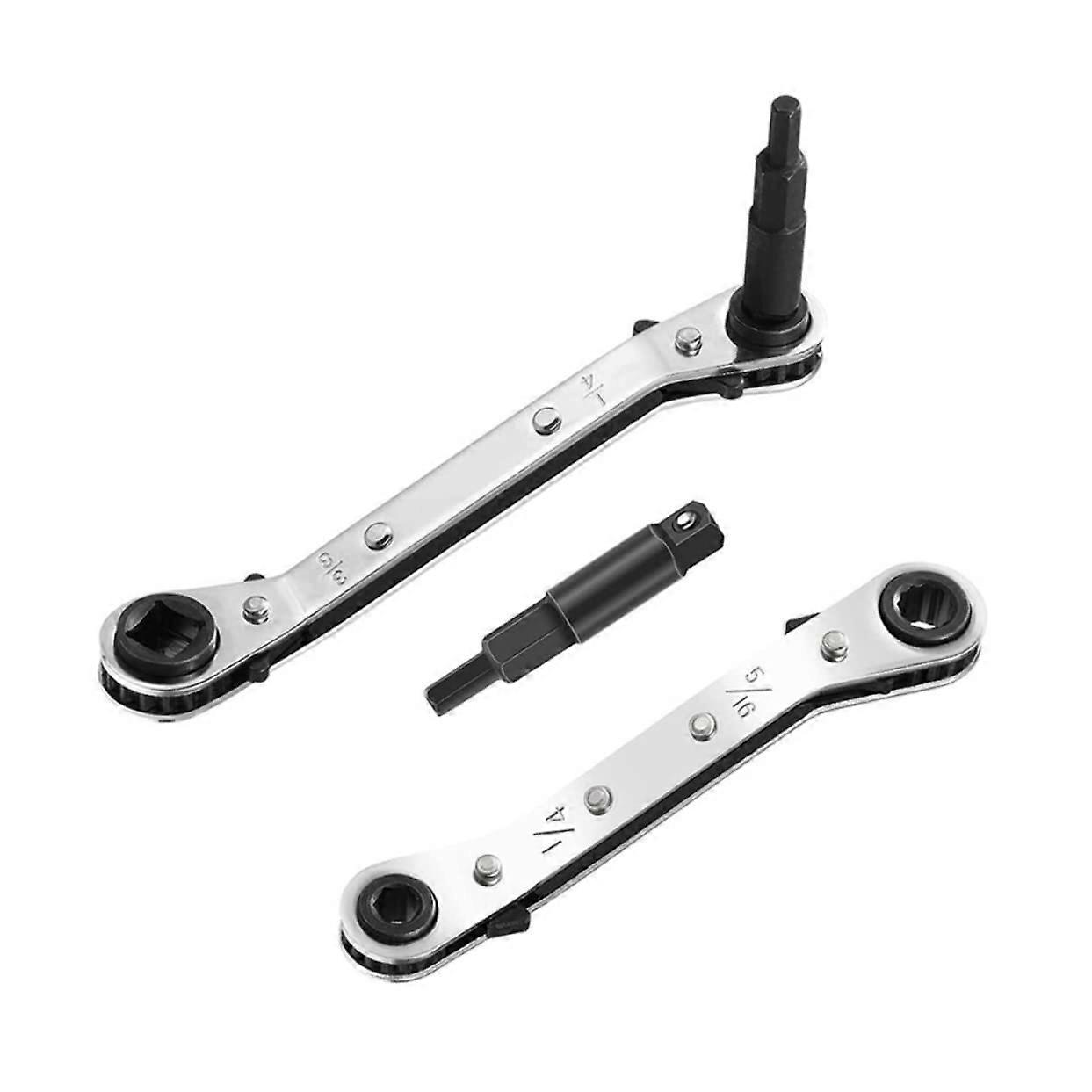 Ratchet Wrench Set Mini Air Tap Aerator Hose Half Moon Vise Extension for AC Charging Reversible Adjustable Tool