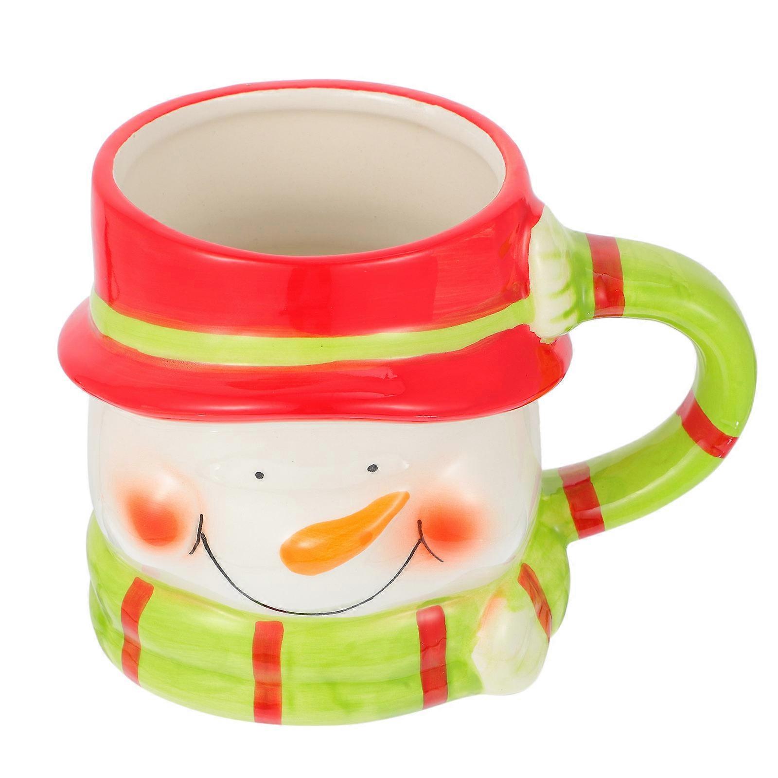 Christmas Design Coffee Mug with Lovely Xmas Pattern Made of Ceramics for Storage Multi Color 1 Pc