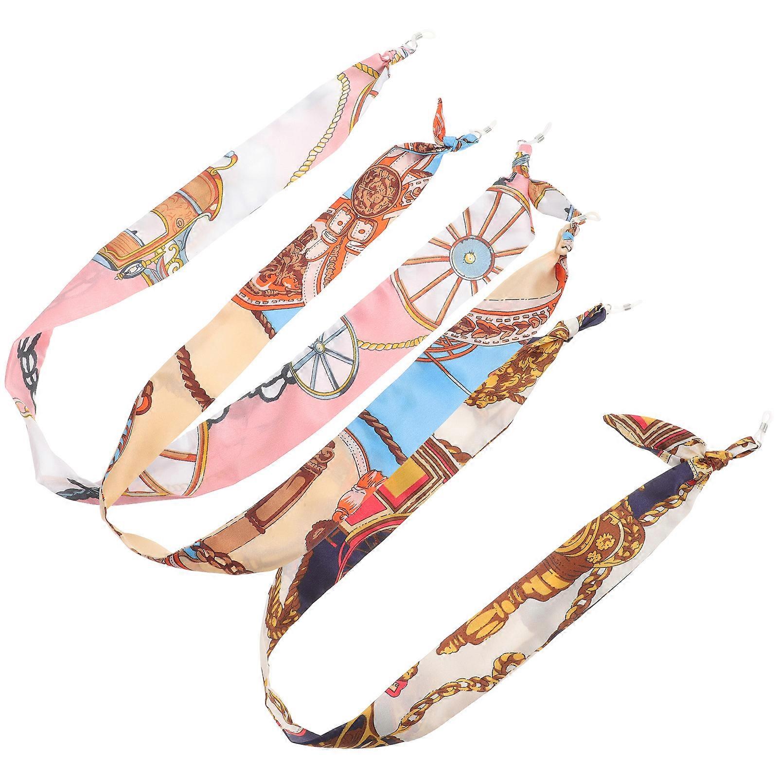 Silk Scarf Glasses Lanyard 3pcs Set Durable & Comfortable Eyewear Retainer for Sunglasses and Eyeglass Chains