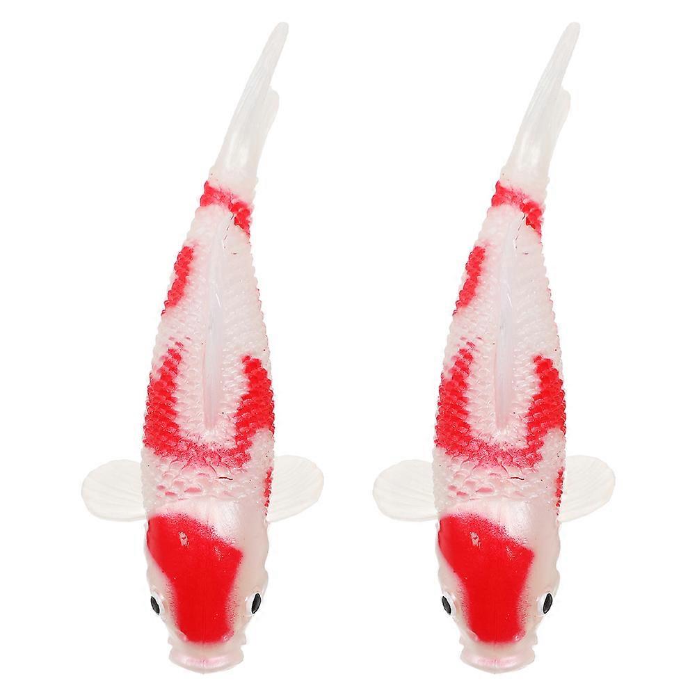 2pcs Mini Koi Goldfish Figurines for Aquarium Decor – Realistic, Fade Resistant Fish Sculptures for Home & Garden Aquatic Displays