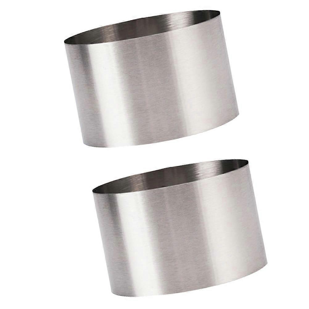 Stainless Steel Round Mousse Rings Baking Moulds Reusable Cake Pans for Cookies Pastries Tiramisu High Temperature Cookie Baking