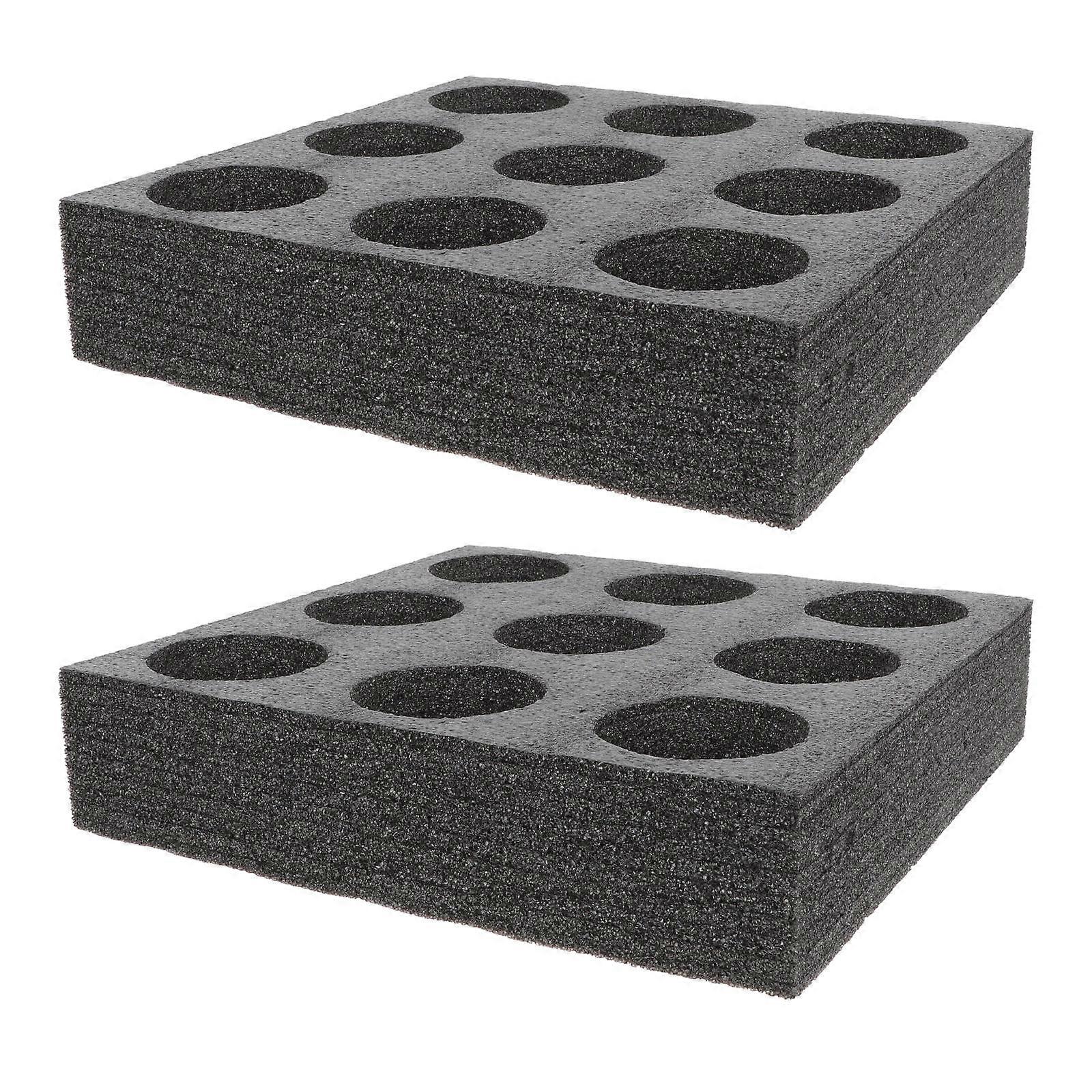 Black Pearl Cotton Cup Holder for Takeout Drink Tray with Simple Design 2Pcs
