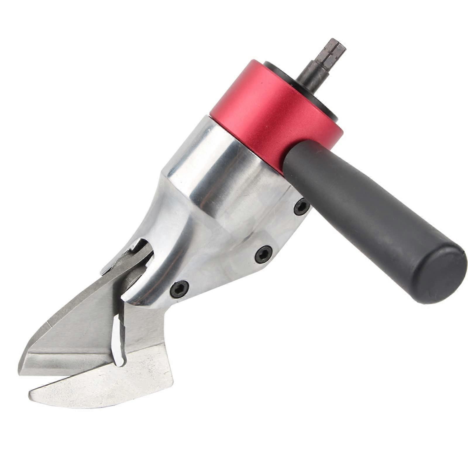Sheep shearing, drill chuck shear head for iron, plastic, cloth, faux wool, wire mesh