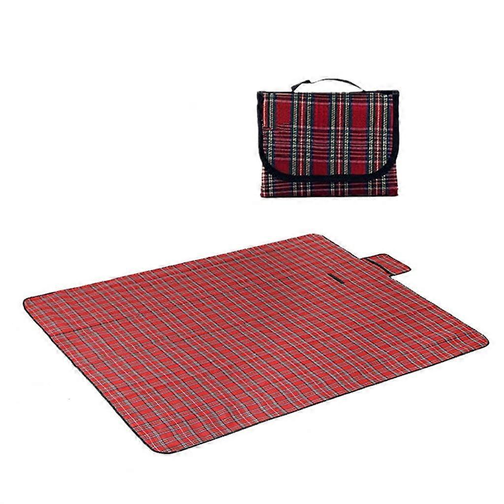 Picnic Blanket Foldable Camping Mat 150 x 80 cm Lightweight Outdoor Beach Sleeping Mat Plaid Design