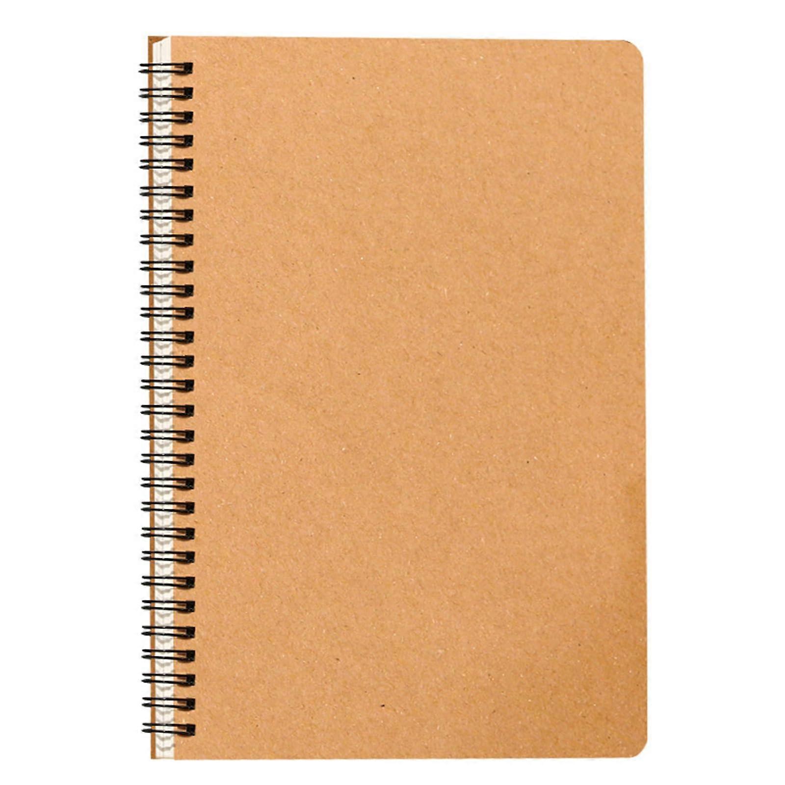 Workbook A5 Spiral Notepad Horizontal Line Spiral Notebook Kraft Cover Diary Notebook
