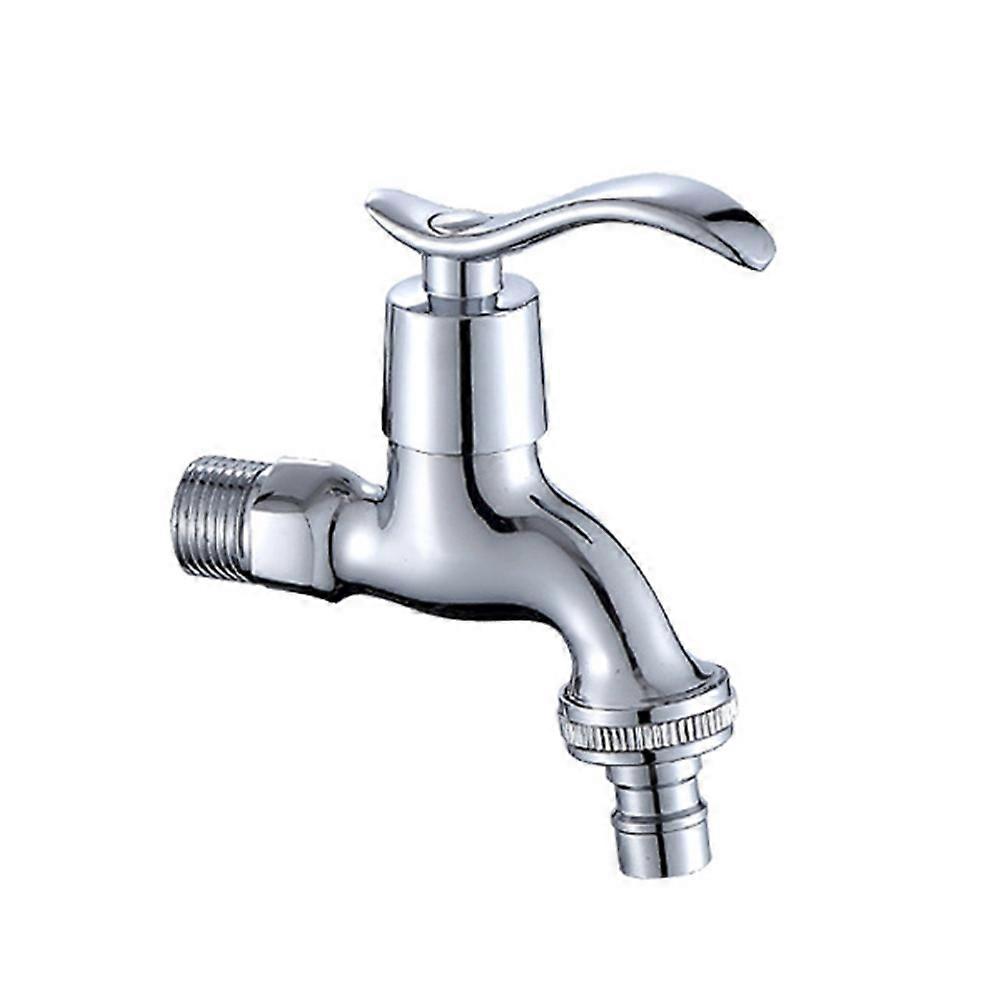 Full Copper Water Faucet for Home Use Durable and Practical Silver Color Suitable for Indoor Outdoor 6 Points 4 Point