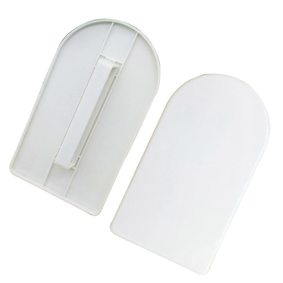 5 Pcs White Plastic Cake Fondant Smoother Set for Kitchen Use with Various Sizes
