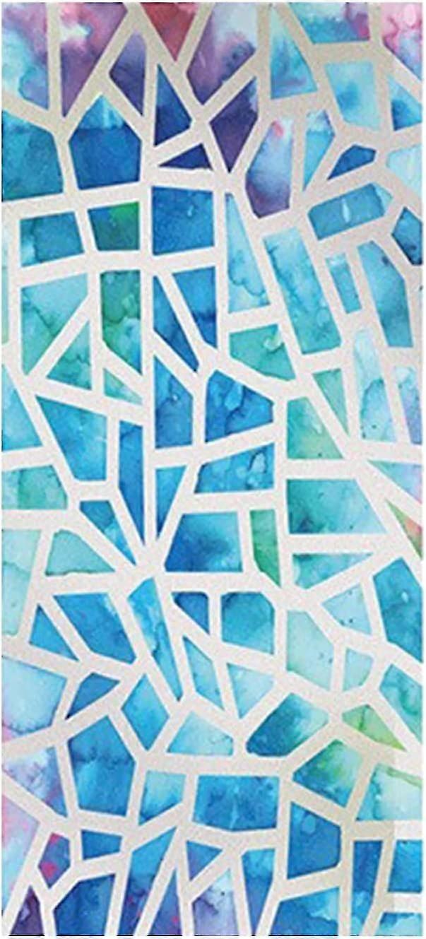 Removable Stained Glass Window Film Single-Sided Static Cling for Colourful Home Decor