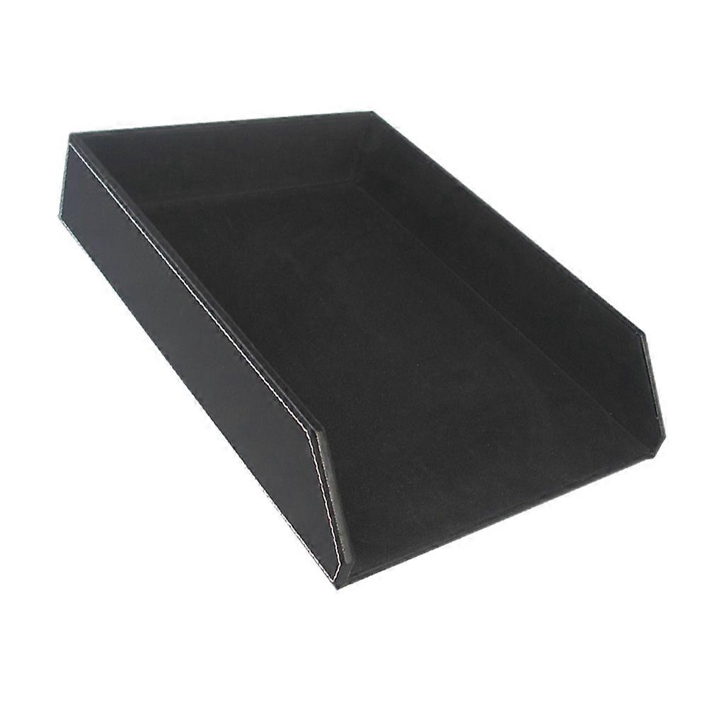 File Storage Tray Document Holder for Home Office Desktop Black