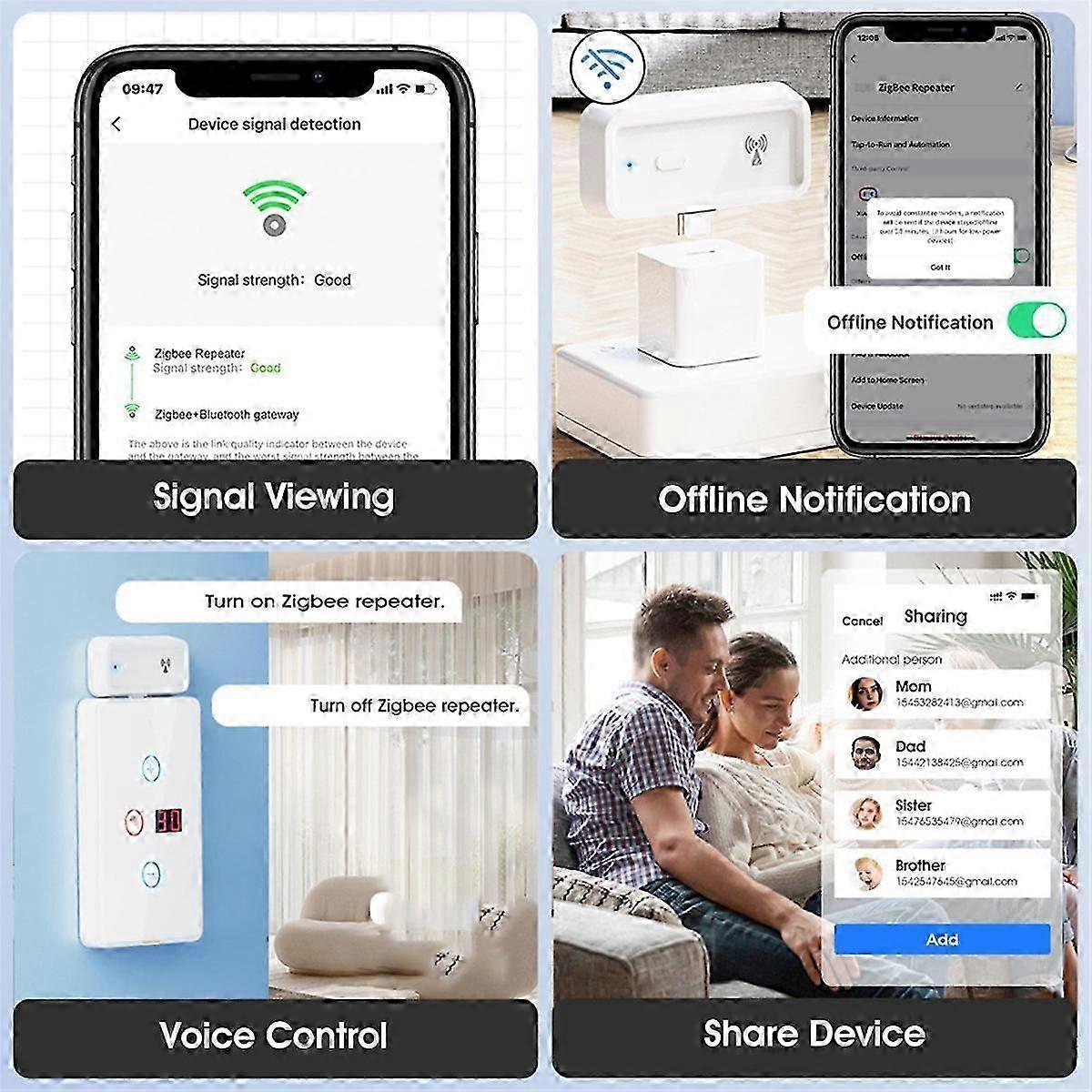 New Tuya Smart Home Zigbee Repeater Type-C Extender Signal Expansion  mission Repeater Gateway W