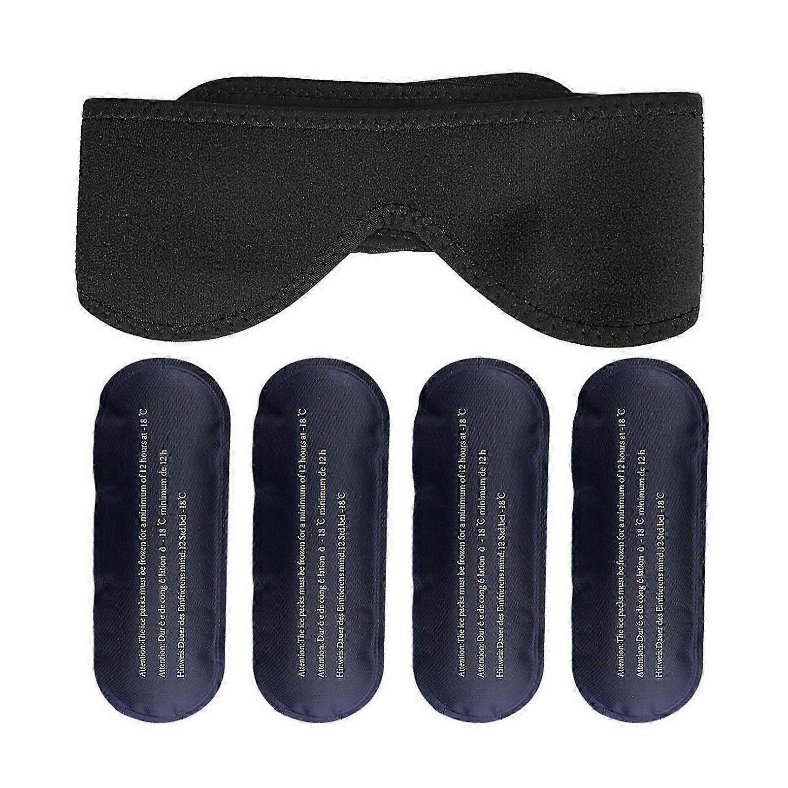 Ice Pack for Wisdoms Teeth Cold Compress Cooling Pad Ice Face Mask Jaw Ice Pack Reusable Head Wrap Ice Pack Easy to Use Black