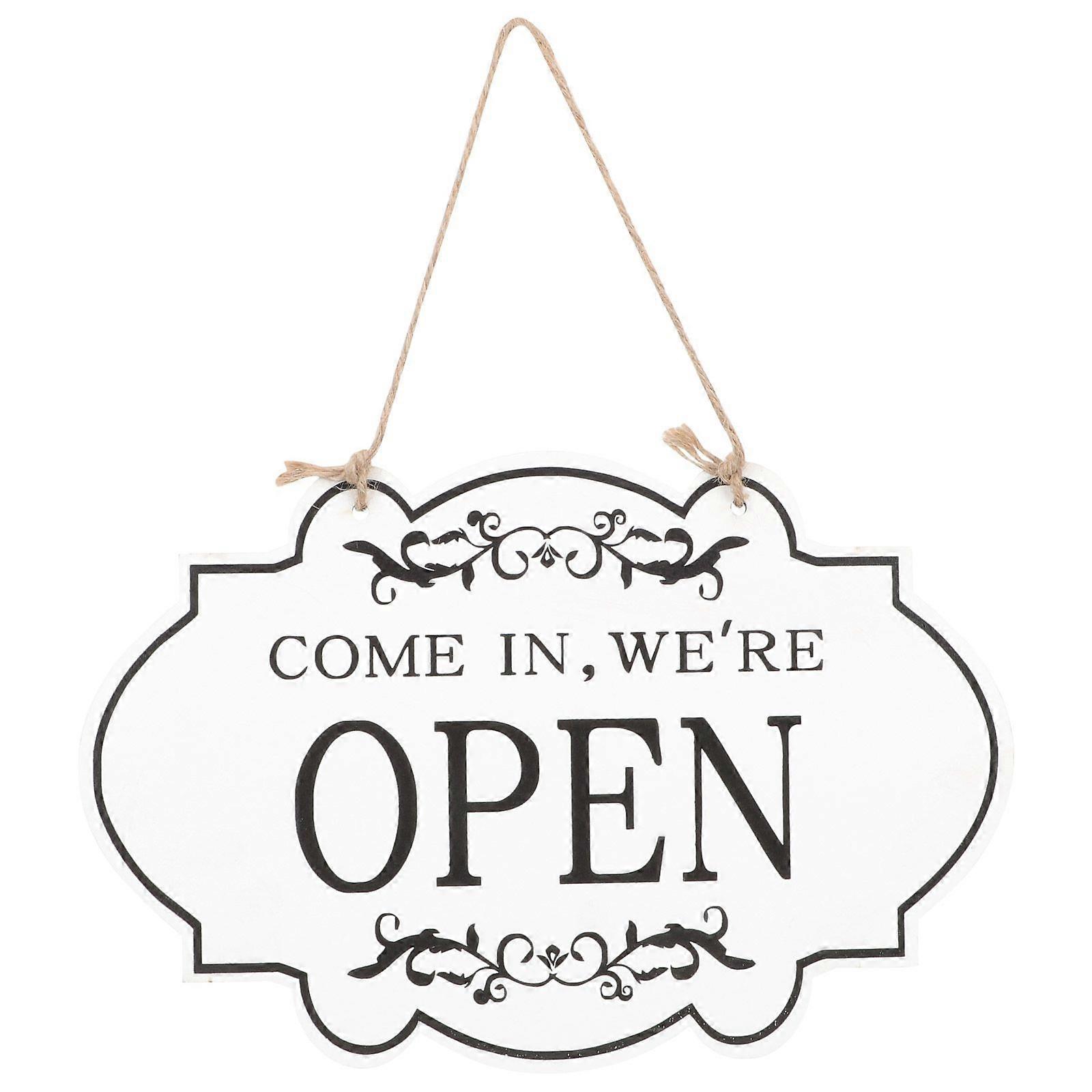 Decorative Open Sign Retro Closed Sign Wear-resistant Open Closed Sign Store Accessory