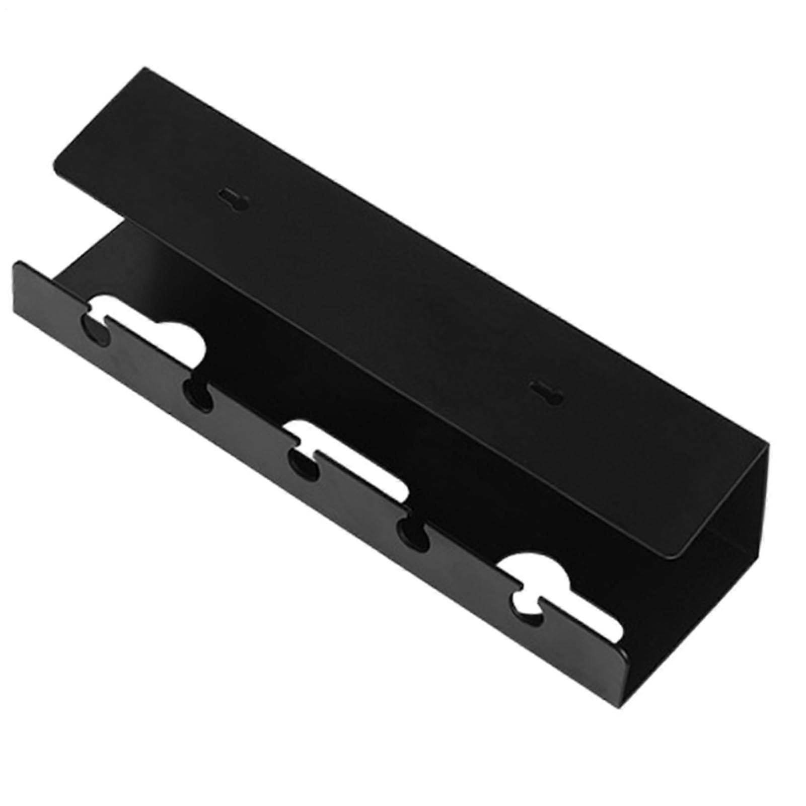 Concealed cable organizer without drilling for gaming setup and workspace in black