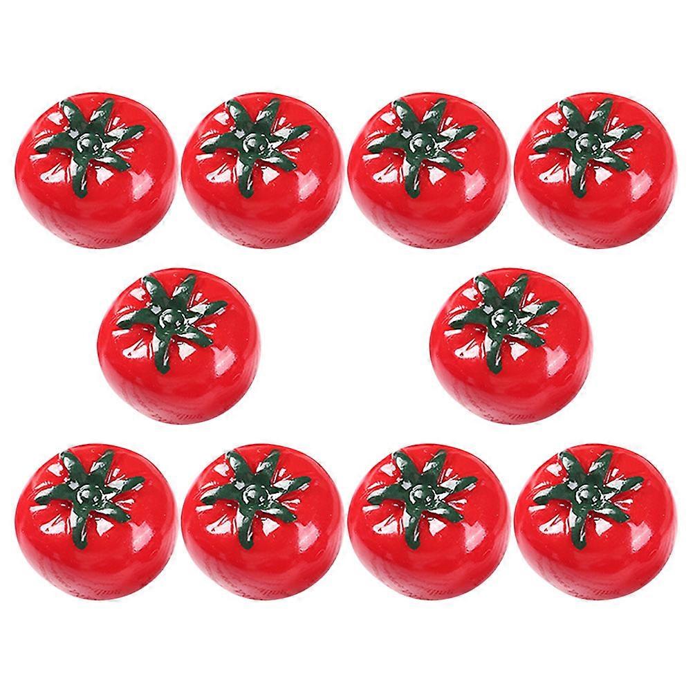 10pcs Realistic Artificial Tomatoes Miniature Fruit Models for Dollhouse Decor Crafts Photography Props Simulation Vegetables