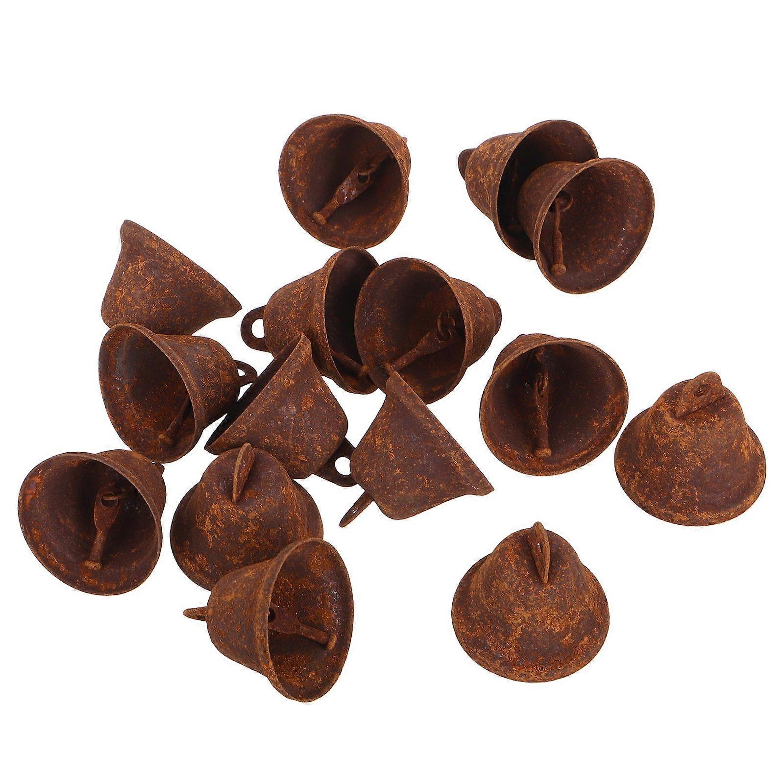 15pcs Vintage Rustic Jingle Bells with Temple Design Cast Iron Door Knob Decorations for Home, Garden, DIY Wind Chimes and Christmas Crafts