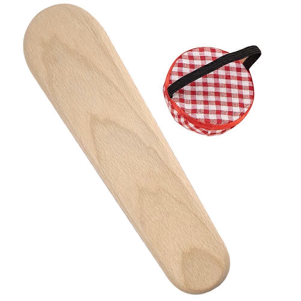 Wooden Seam Clapper for Sewing and Quilting with Pin Cushion Beige Small Size Lightweight