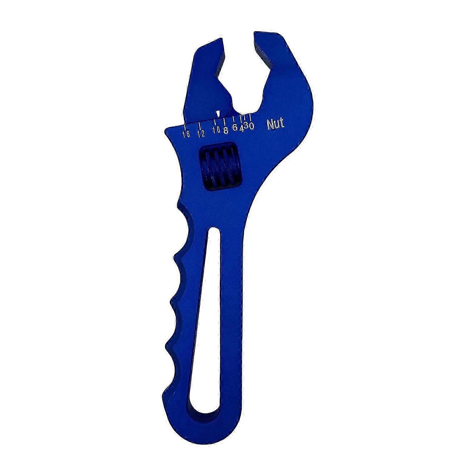 Adjustable AN Hose Fitting Wrench Spanner 3AN-16AN Lightweight Aluminum Hose Adapters End Spanner Hand Tool Blue