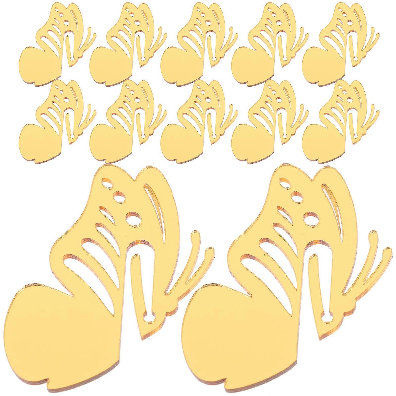 Golden Acrylic Wine Charm For Social Gathering Easy To Carry 12Pcs