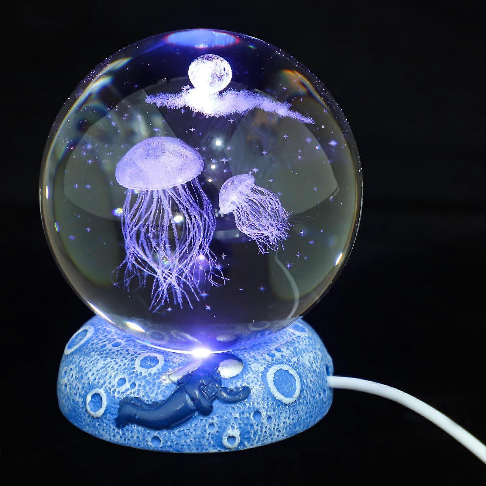 Sphere Lamp Glass Sphere Lamp Desktop Placement Romantic Ambiance 3D Internal 1Pack