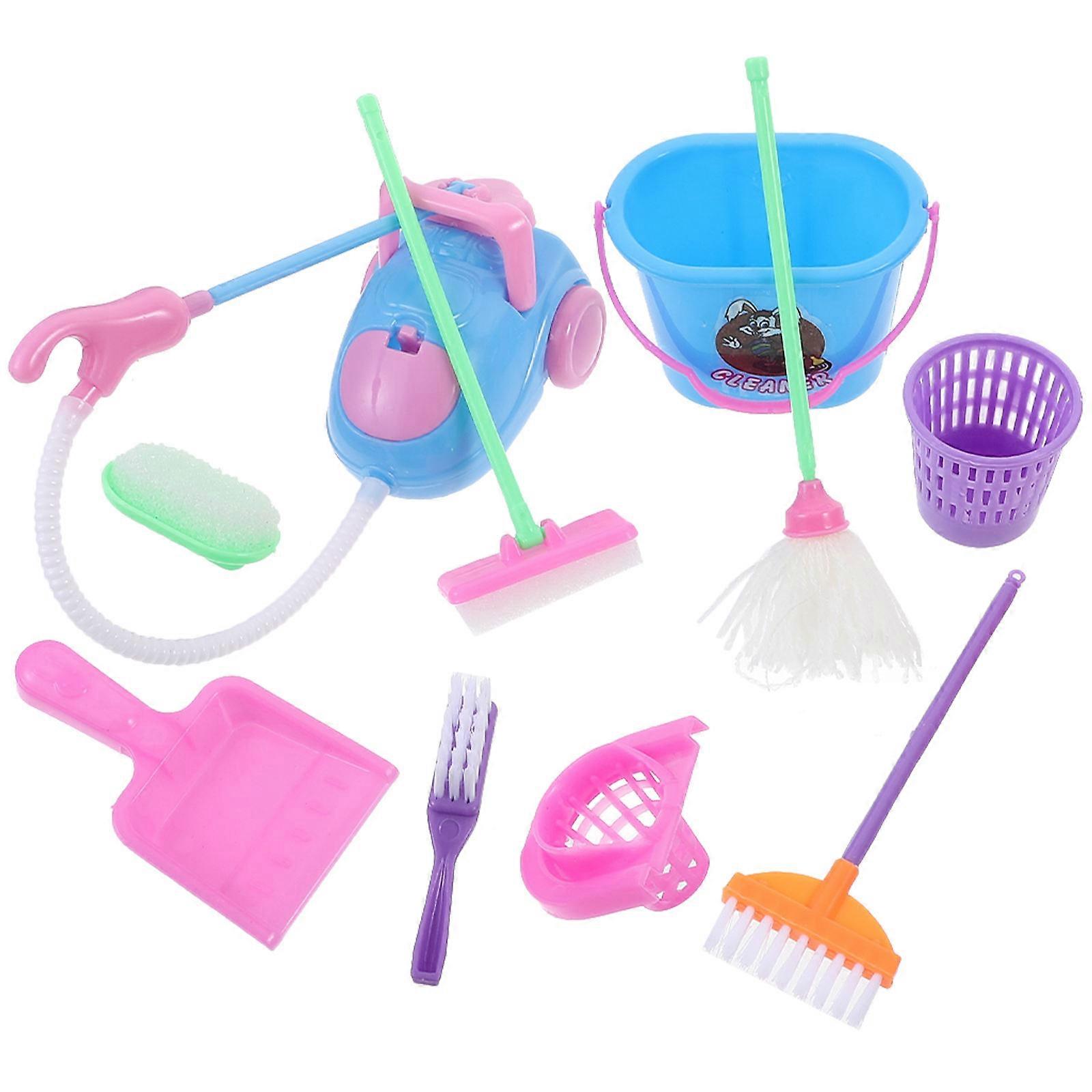 1 Set Dollhouse Miniature Cleaning Toys for Kids Play House Equipment Tools