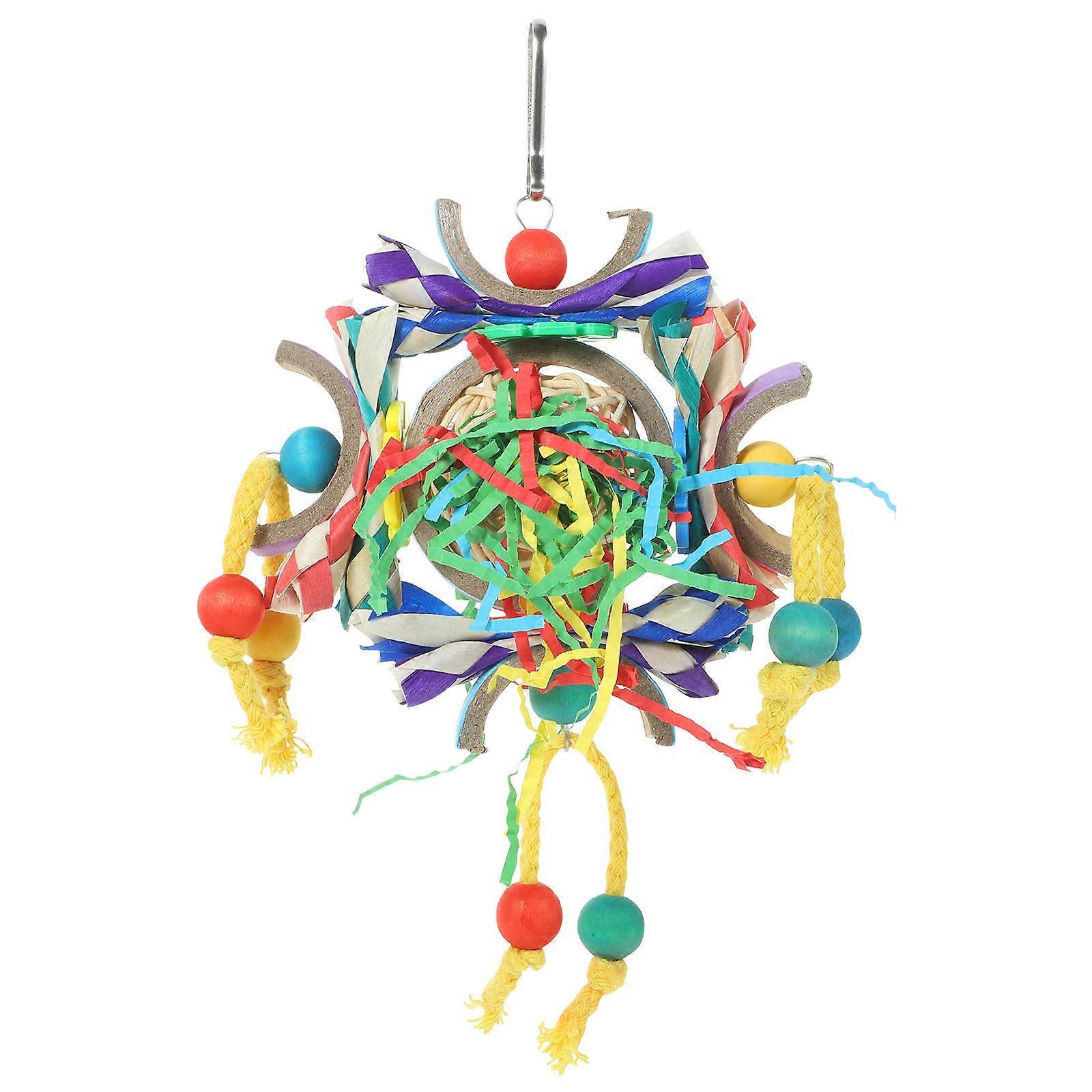 Bird Chew Toy Parrot Biting Beak Maintenance Daily Use Hanging Shape 22.00X13.00X6.00CM 1 Set