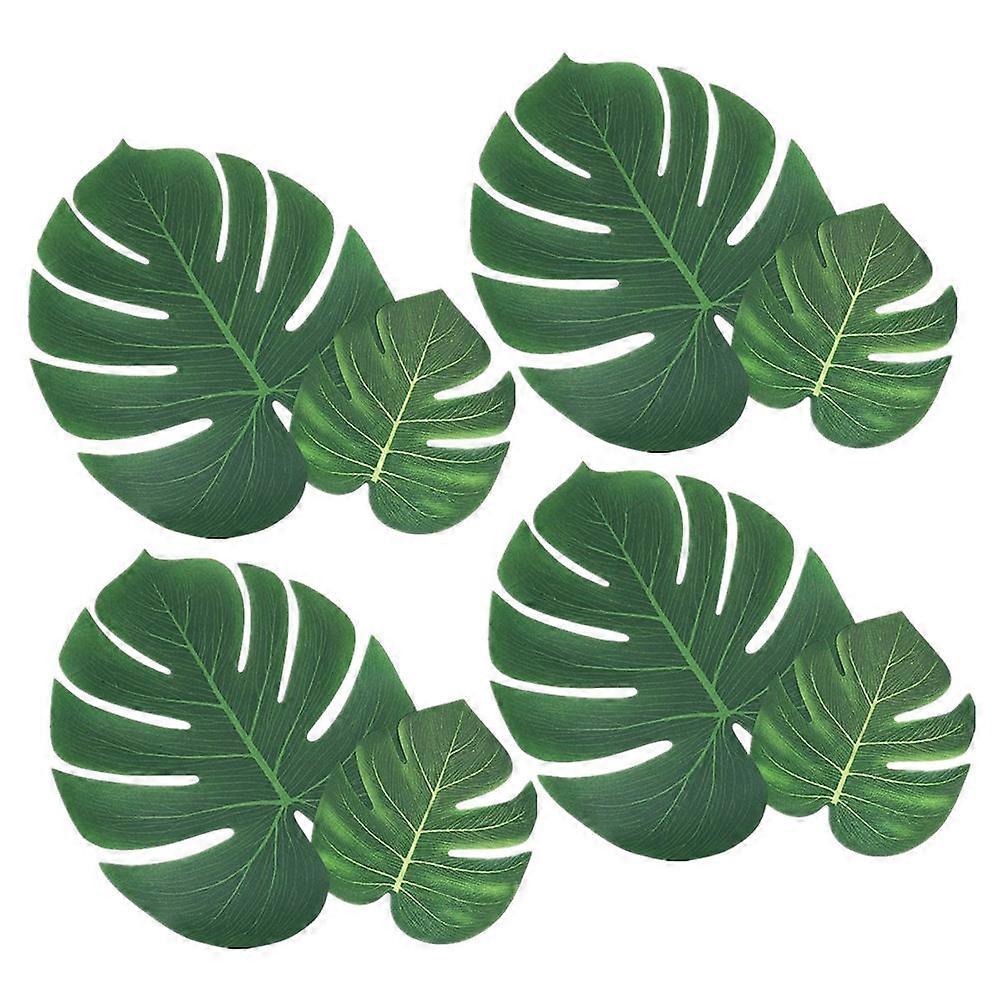 Party Decorations Green Color 35.5x29cm Size Leaf-shaped Home Garden Decor 60Pcs