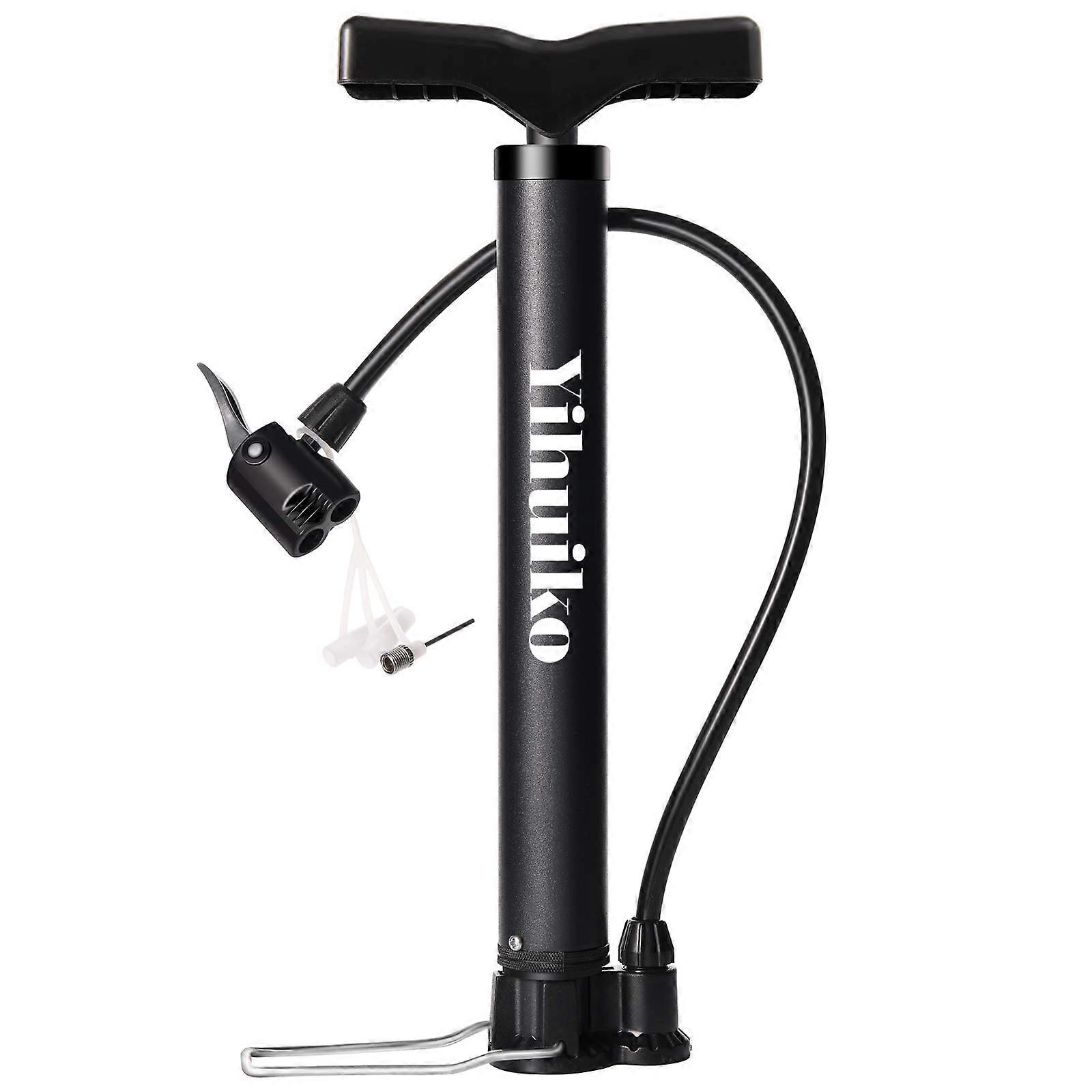 Portable Bicycle Pump, Lightweight Presta Schrader, 120 PSI Universal Tyre Inflator, Multifunctional Ball Needle