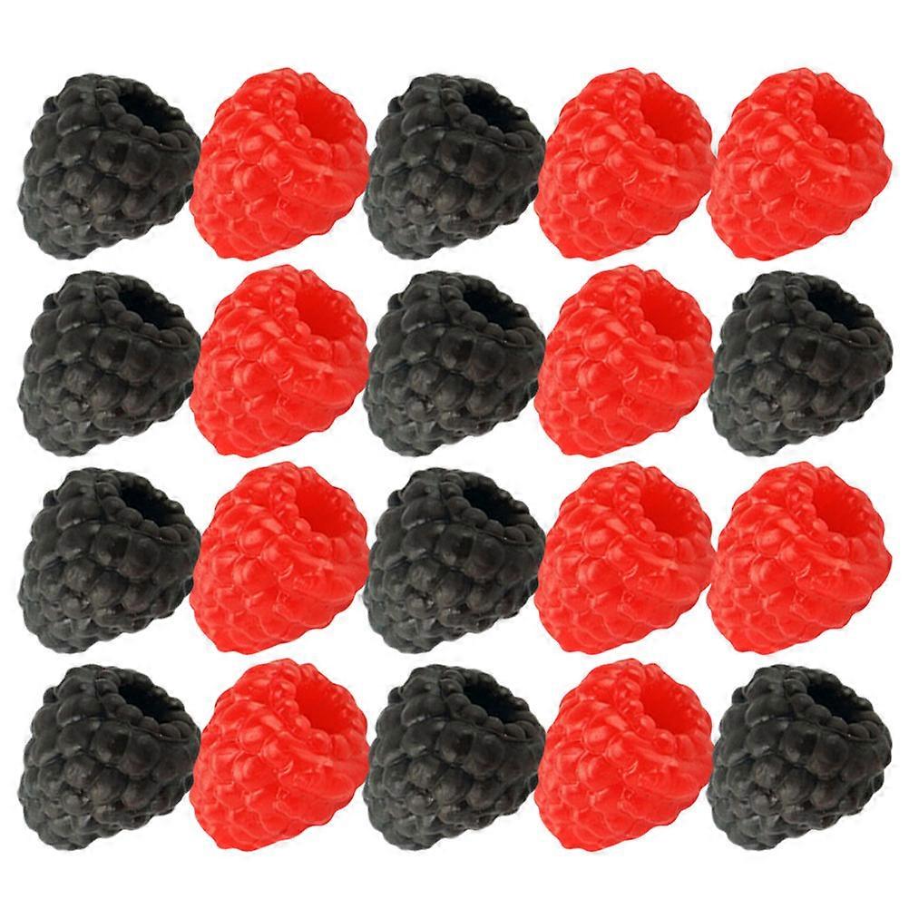 20pcs Artificial Raspberry Decorative Models for Photography Props, Cake Displays & Home Décor – Realistic Fake Fruit Assortment in