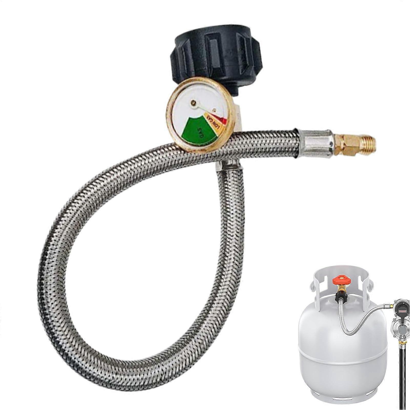 Gas Hose for Caravans and Mobile Homes | 38 cm Waterproof Hose with Accurate Manometer for Camping and Travel Accessories