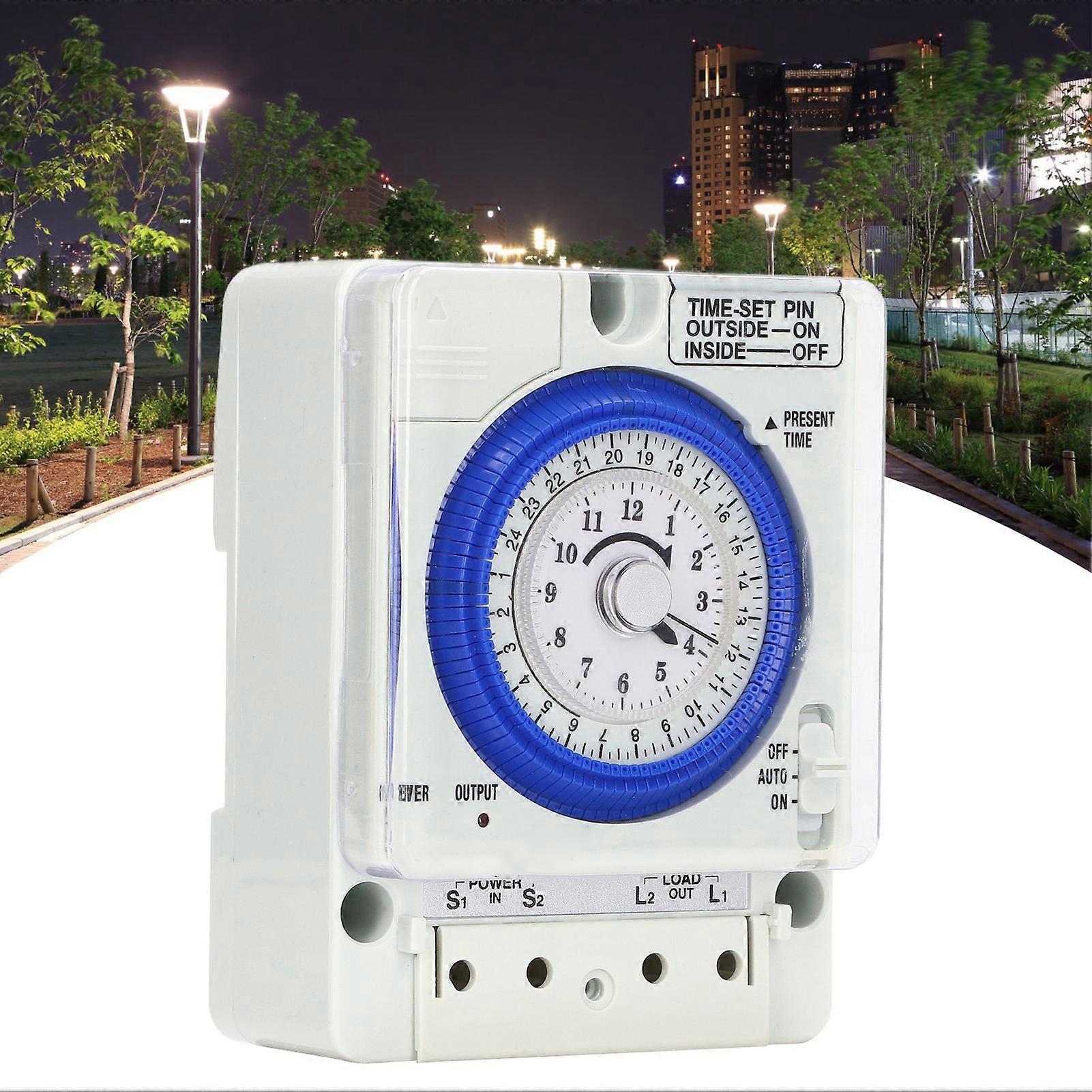 Time Switch Mechanical Timer 24 Hours Controller Accessory for Light Oven 100‑240V AC 