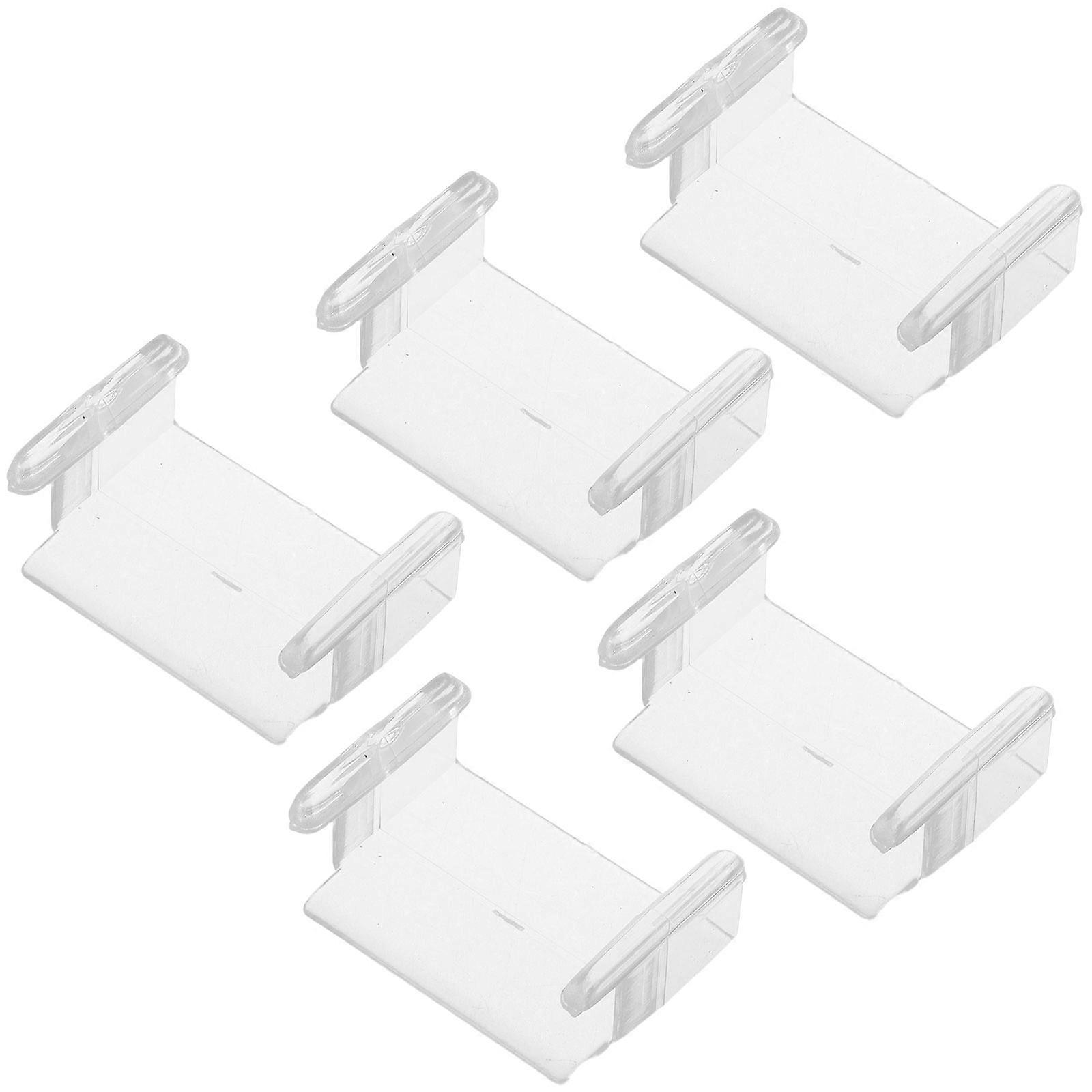 Transparent Train Track Connectors Set – 5pcs Durable Plastic Fixers for Stable, Smooth Railway Assembly | Invisible Design, Compatible with Popular
