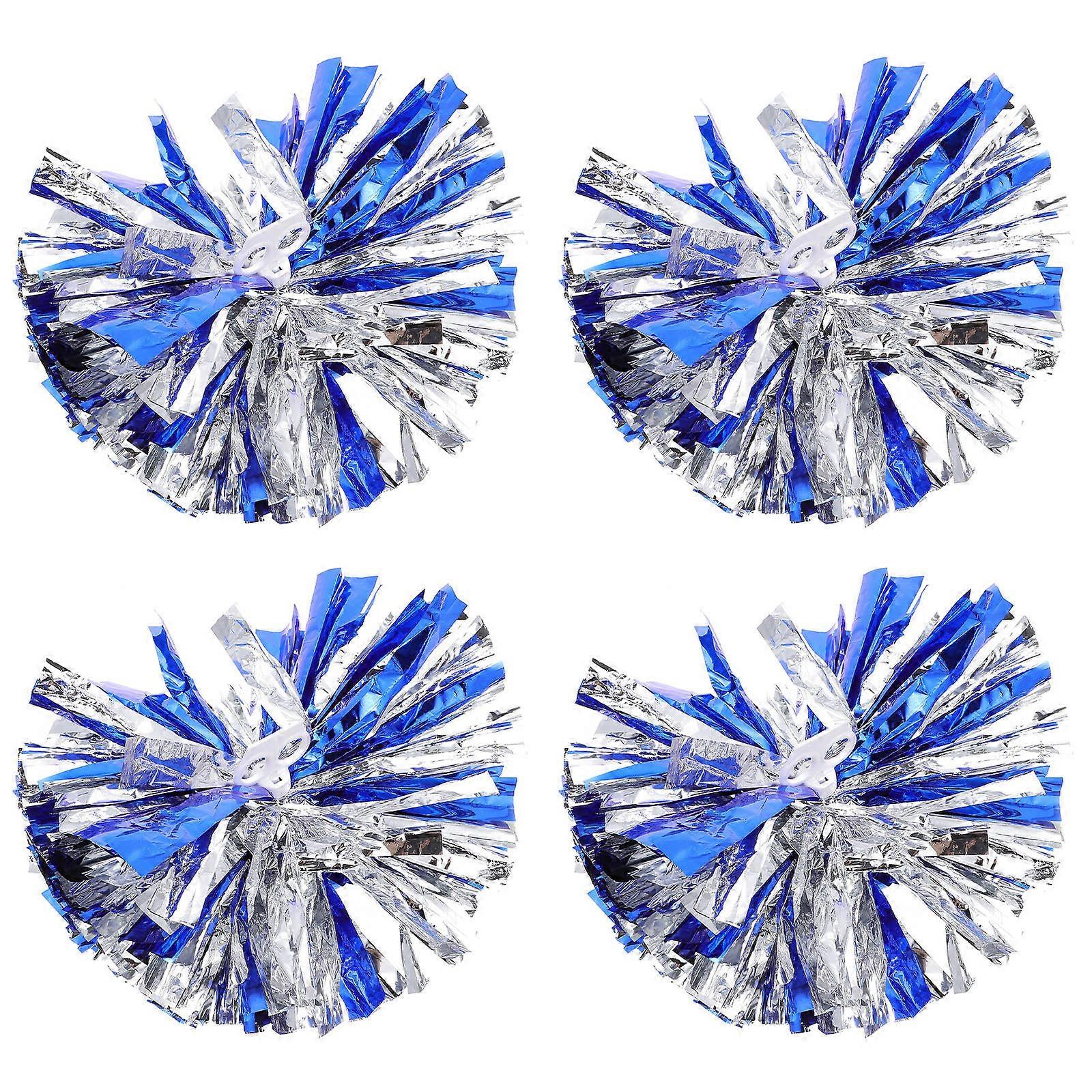 Team Cheerleading Pompoms 4Pcs Easy To Carry For Stage Performances 30Cm Round Atmosphere Creation