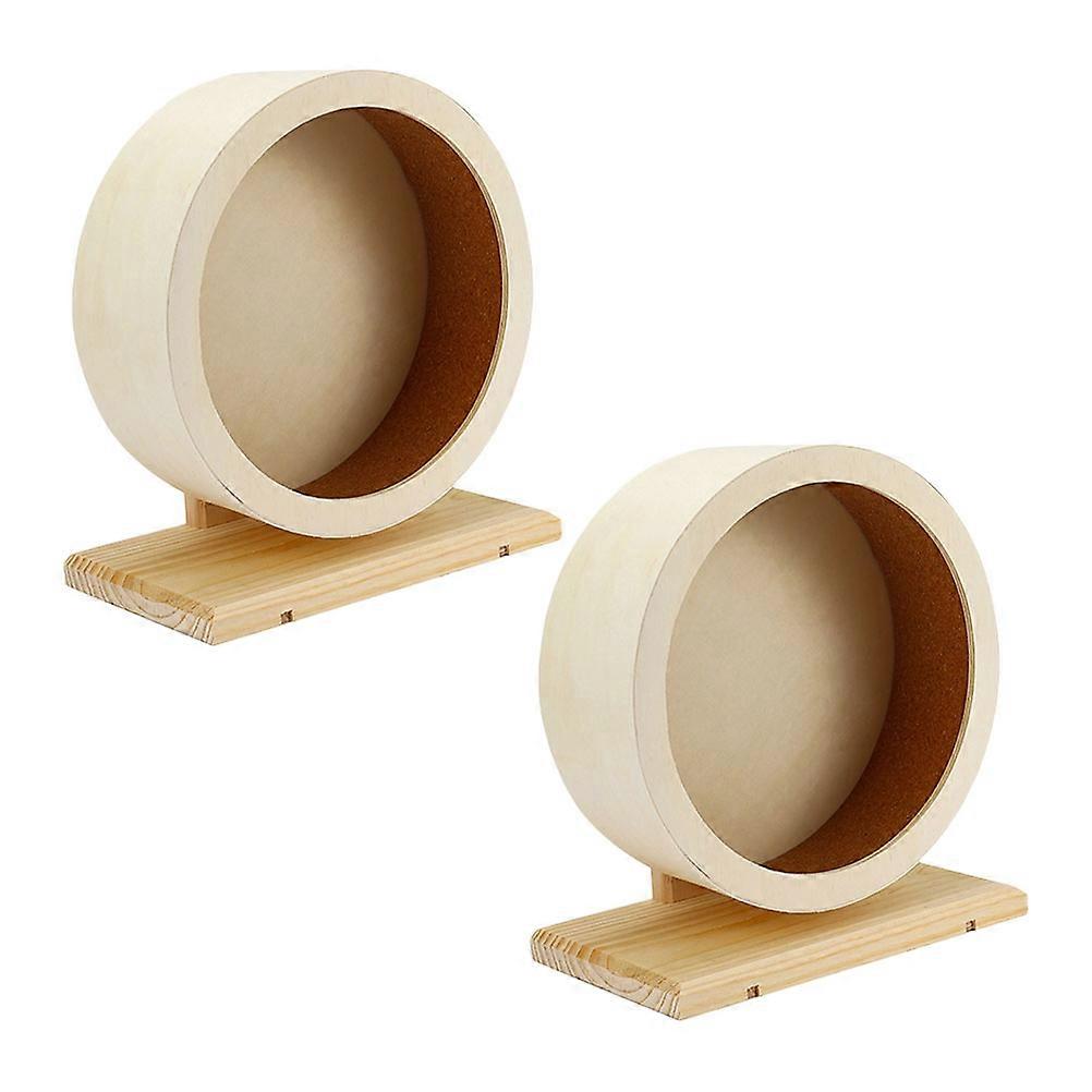 Here's a polished product description for your **2pcs Hamster Running Wheel: Wooden Noise Reducing Cork Design**:
### 🐹 2 Pack Hamster Running