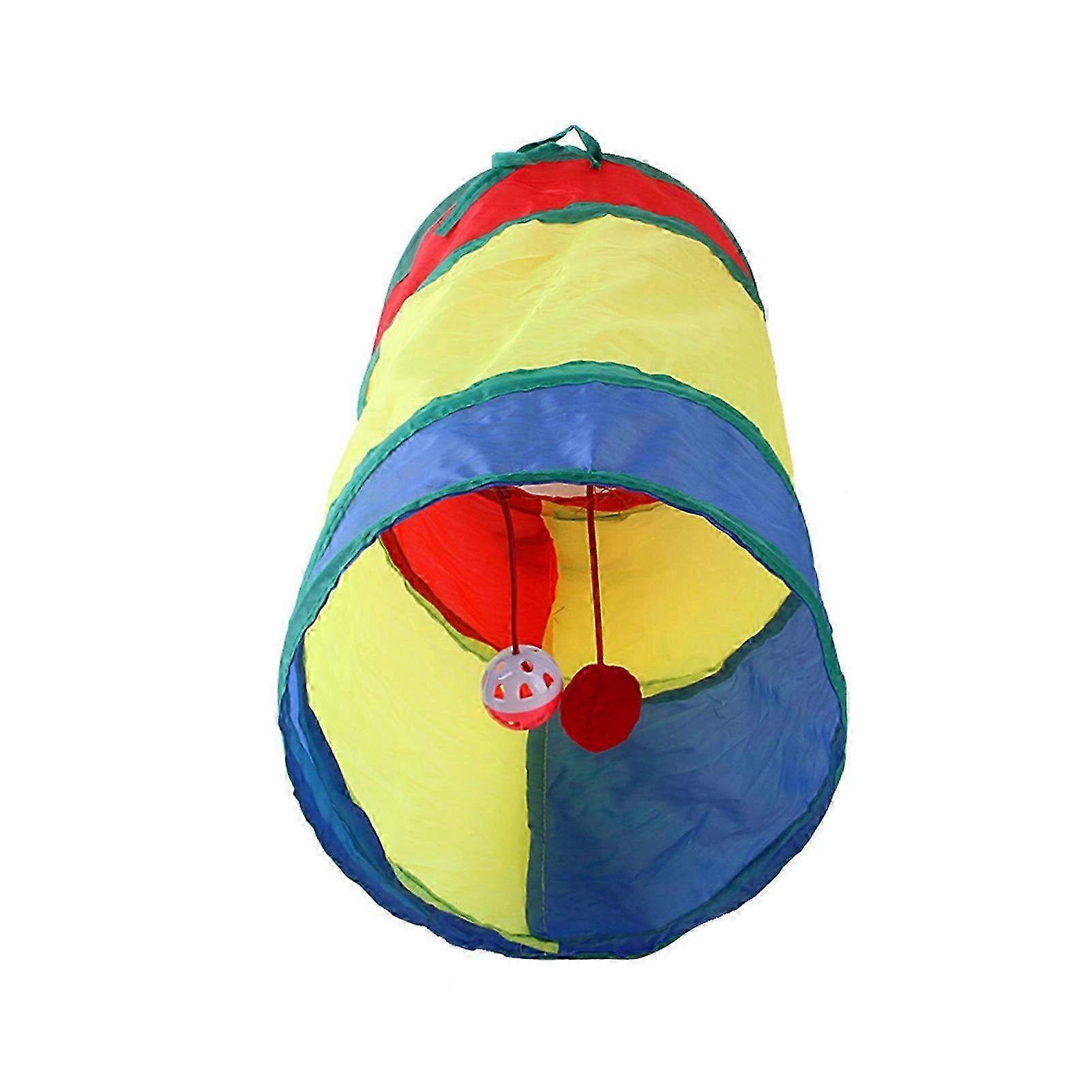 Eco-Friendly Interactive Rainbow Cat Tunnel �C Safe Play Tunnel for Small Pets & Dogs - Fun Pet Activity Station
