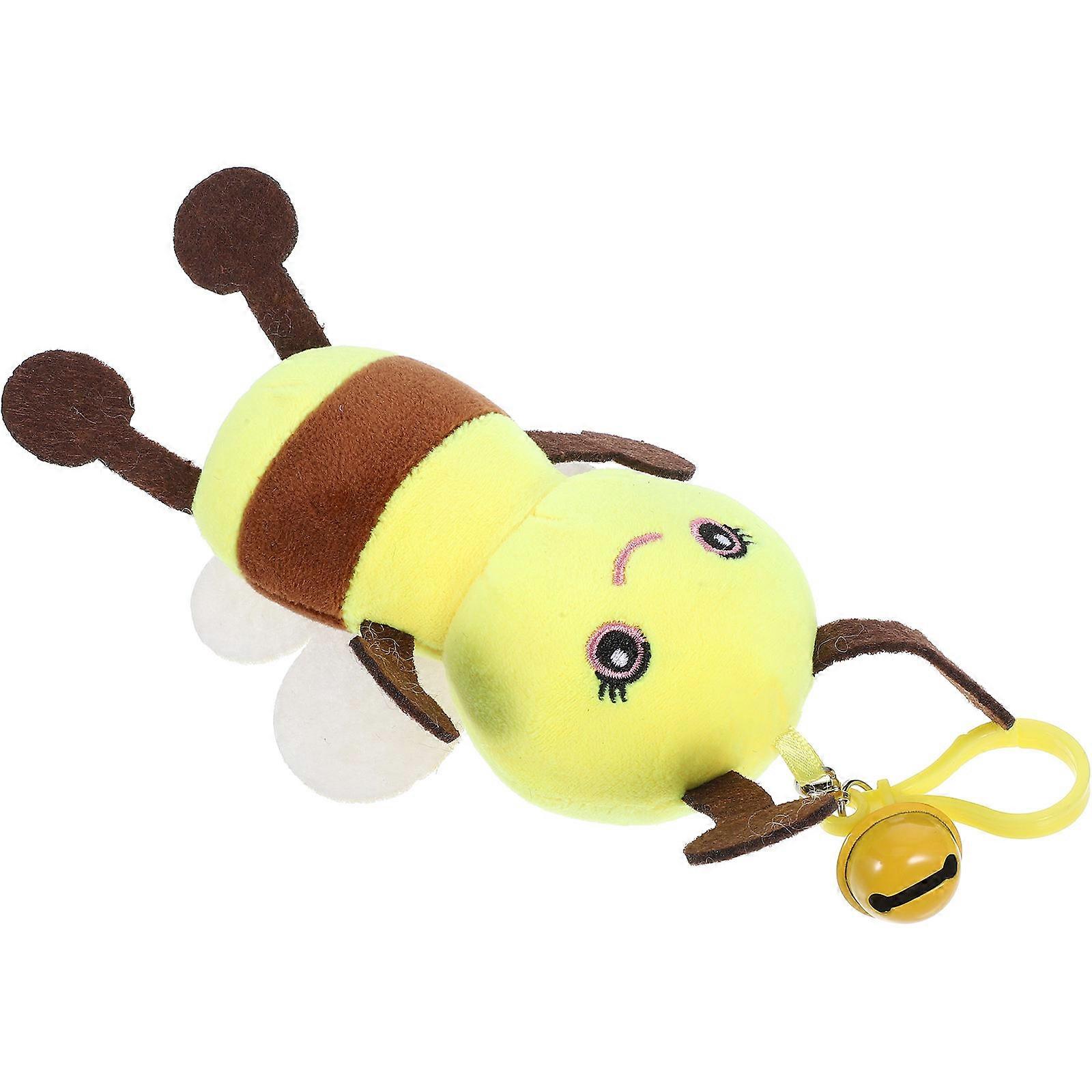 Fun Cartoon Bee Keychain Made From Soft PP Cotton For Bag Decoration Ideal For Women And Children As A Gift 1Pcs