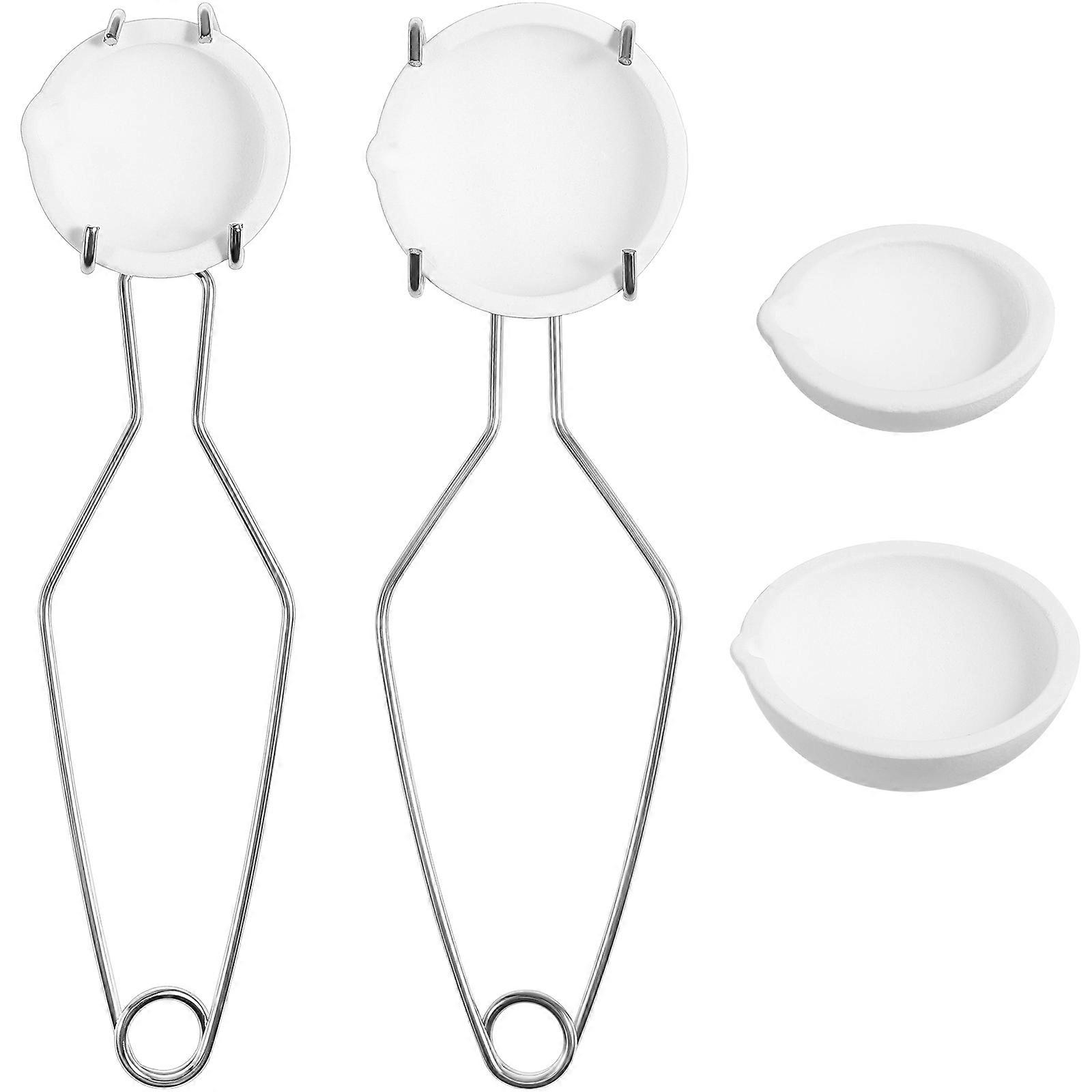 1 Set Jewelry Melting Kit with Crucibles & Tongs for Metal Working – Includes Bowls for Casting & Repairing Precious Metals