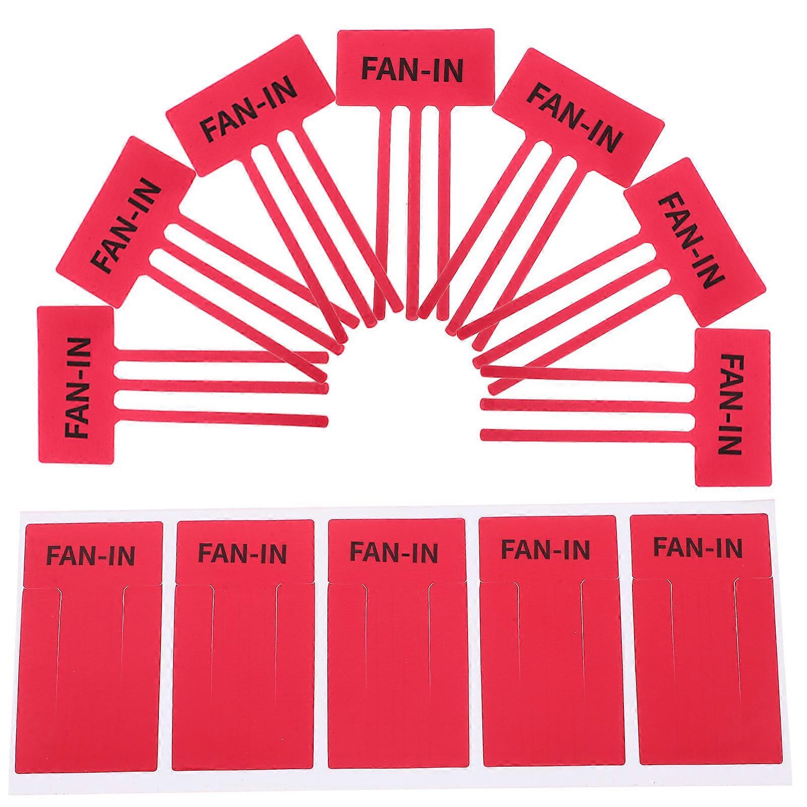 AC Airflow Stickers 10 Sheets For Air Conditioner Vents Home Use Simple Design Red 50Pcs