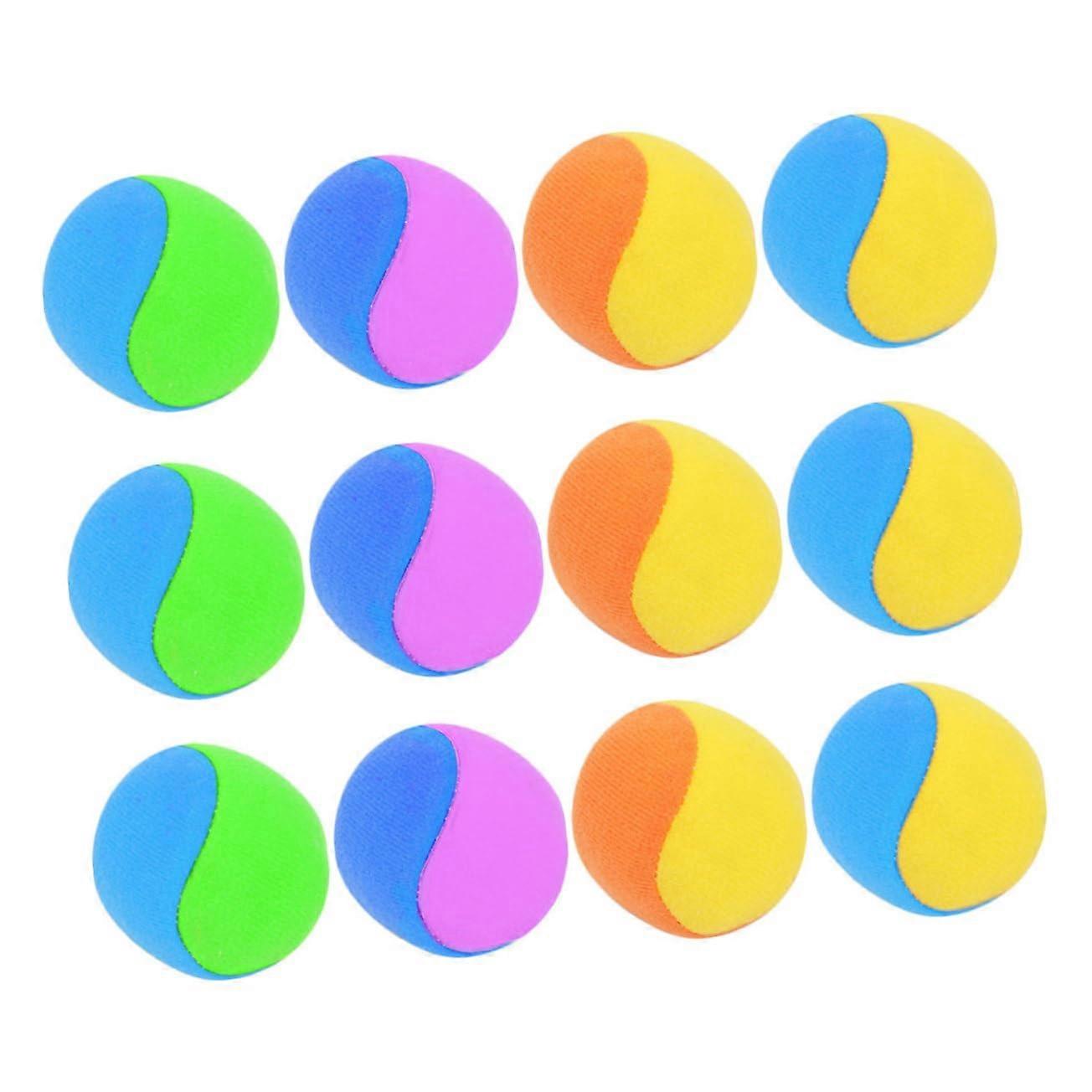 Sticky Ball 12-Pack Throw And Catch Toy With Suction Balls - Educational Ball Game For Kids, Random Colors