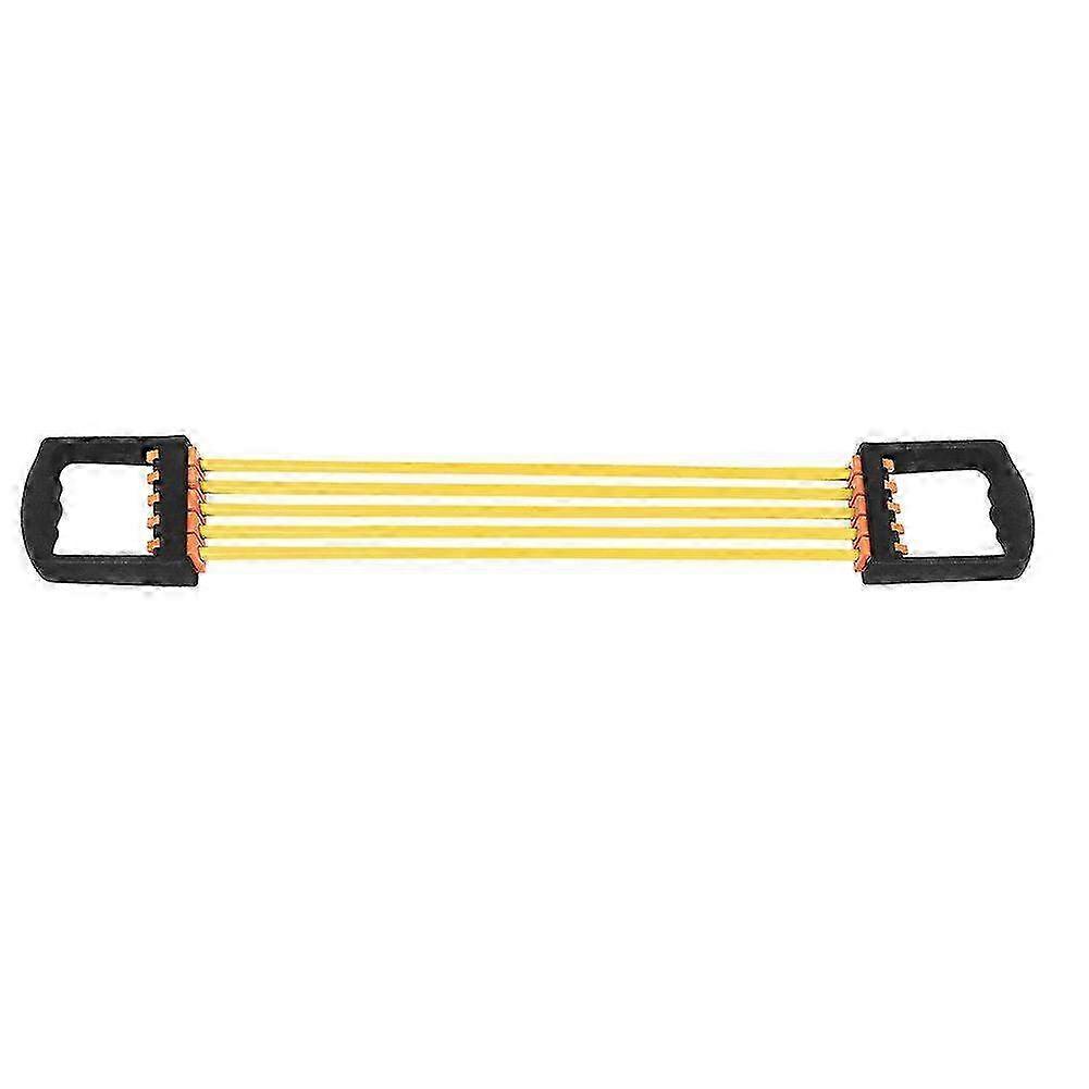 Five Rubber Chest Expander - Strong Resistance Cable for Gym Fitness & Sports Training - Yellow Strength Training Tool