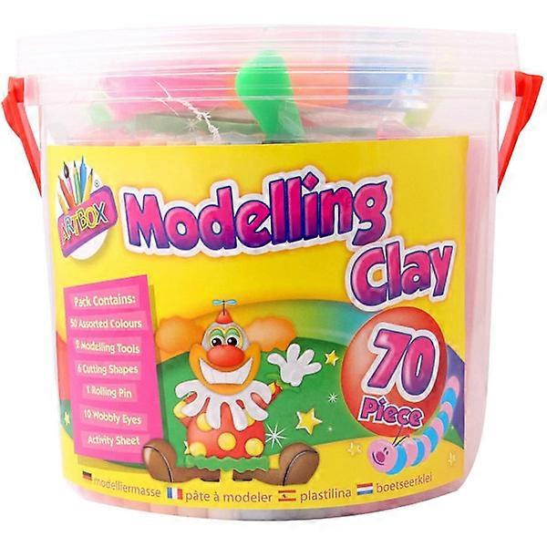 ArtBox Clay Modeling Kit (Pack of 70) One Size Multicoloured, creative and fun for kids and adults.