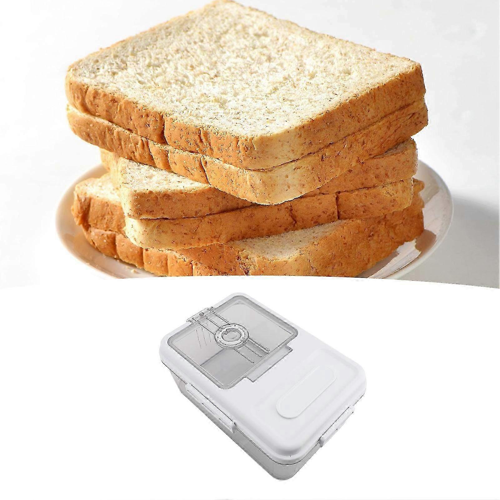 Airtight Bread Storage Box with Sealed Lid - Multi-Purpose Bread Container for Kitchen Countertop & Time Recording