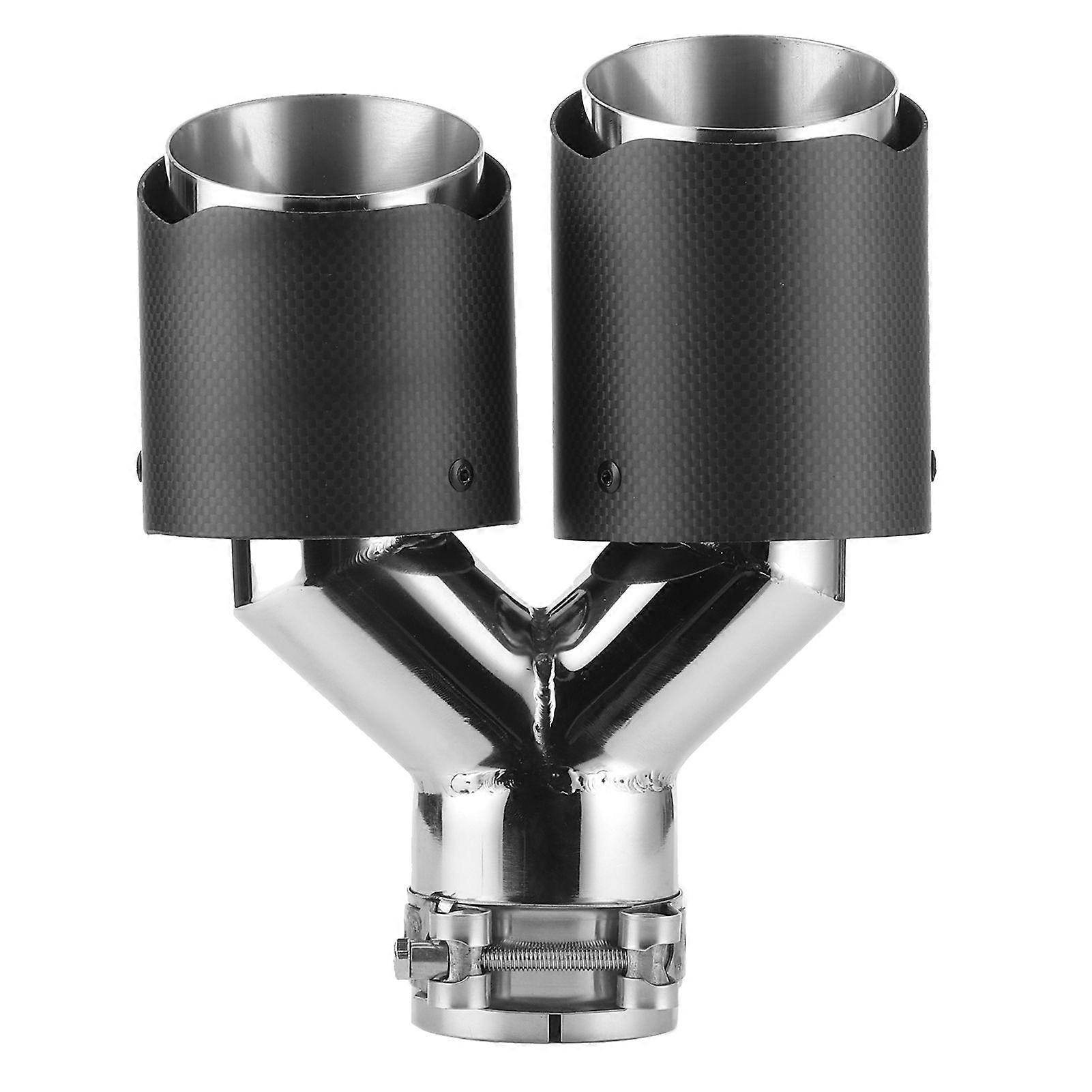 stainless steel dual pipe exhaust tip universal car modification