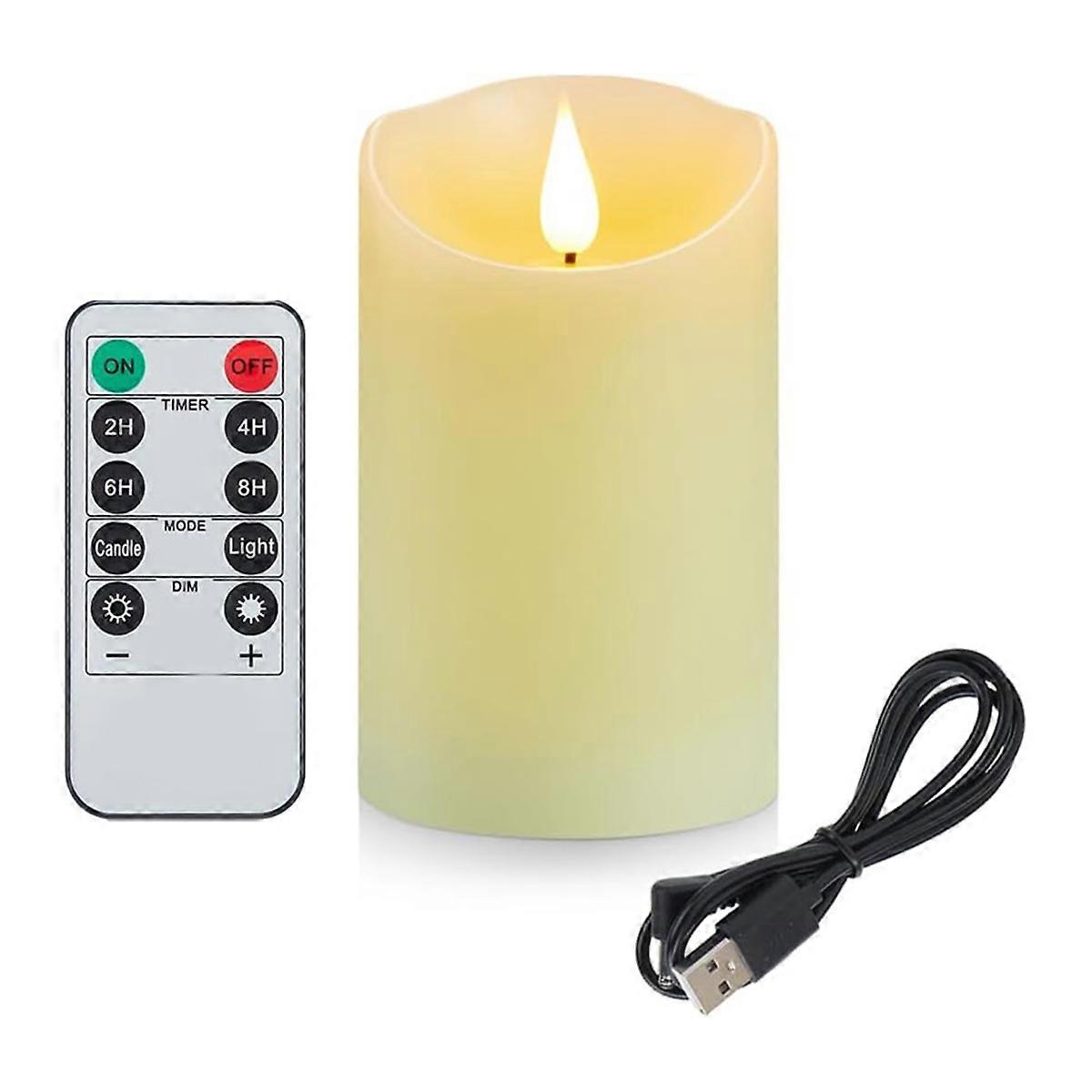 Flameless Candles with Rechargeable Battery, Electronic Candles, Led Candles for Wedding, Halloween