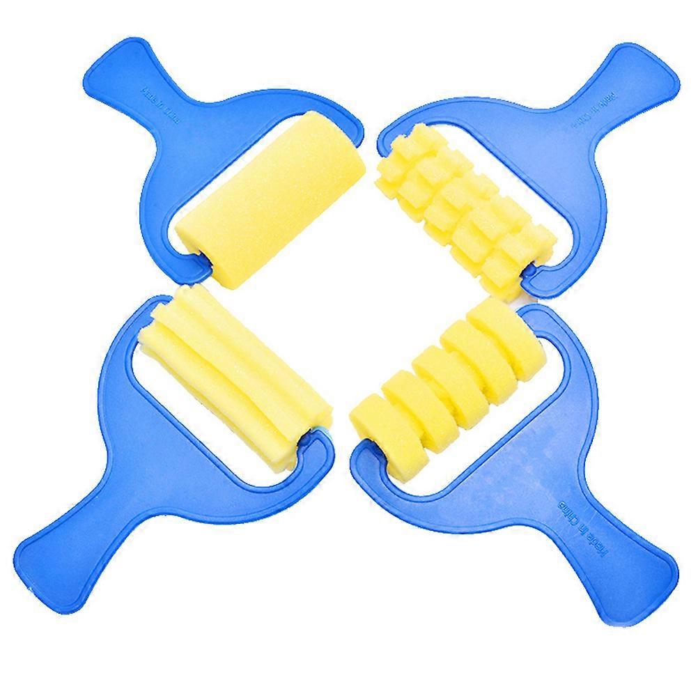 Children Seal Sponge Set with EVA Plastic Handles for Kids Painting Tools Assorted Color 39 in 1
