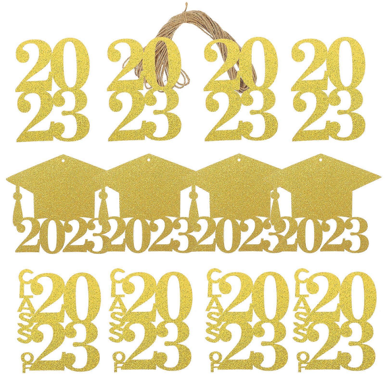 30Pcs Graduation Cutouts Tags Class of 2023 Graduation Decoration Grad Party Table Centerpieces Tags
