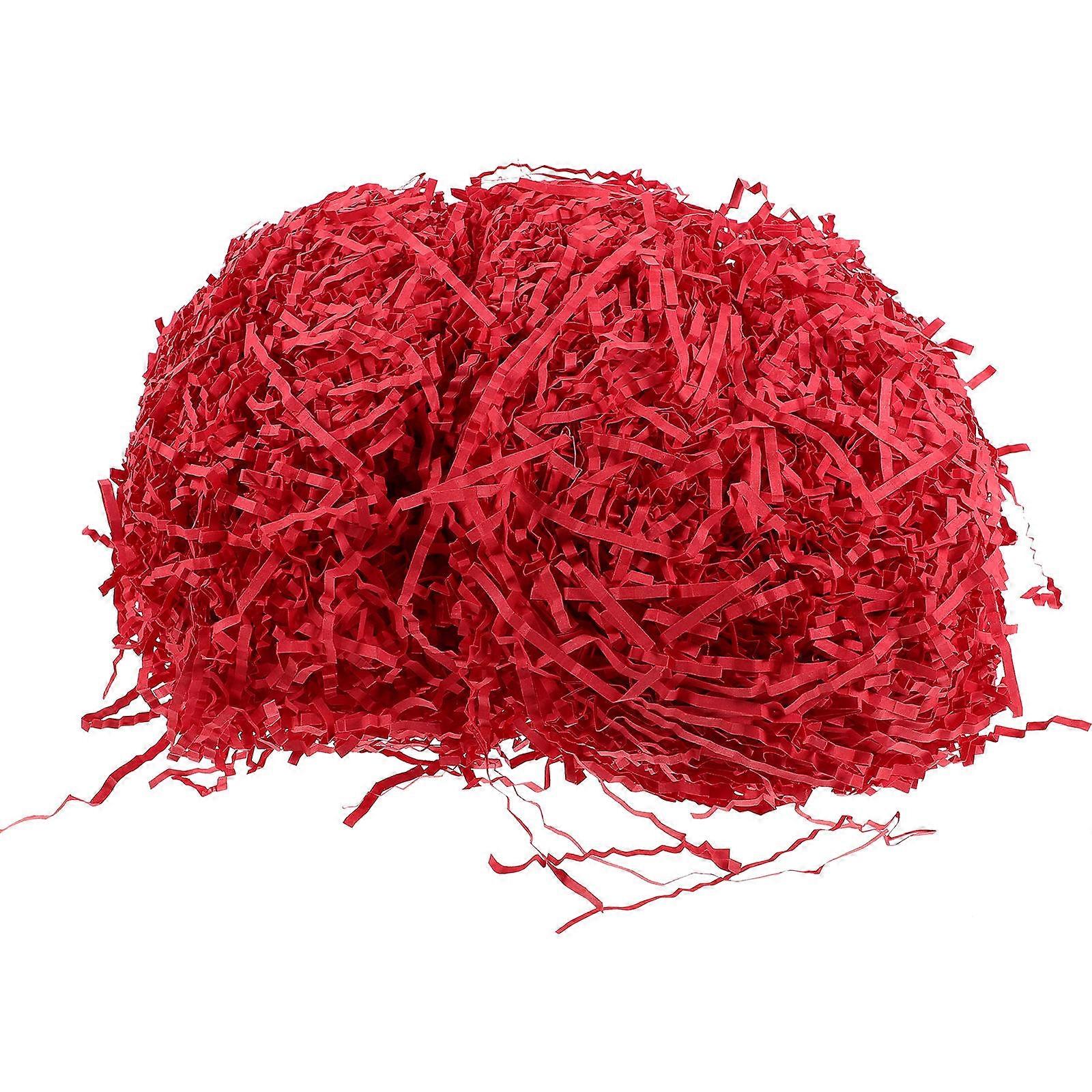 Red Shredded Paper Gift Filler for DIY Projects Perfect for Birthdays Weddings and Anniversaries 200g